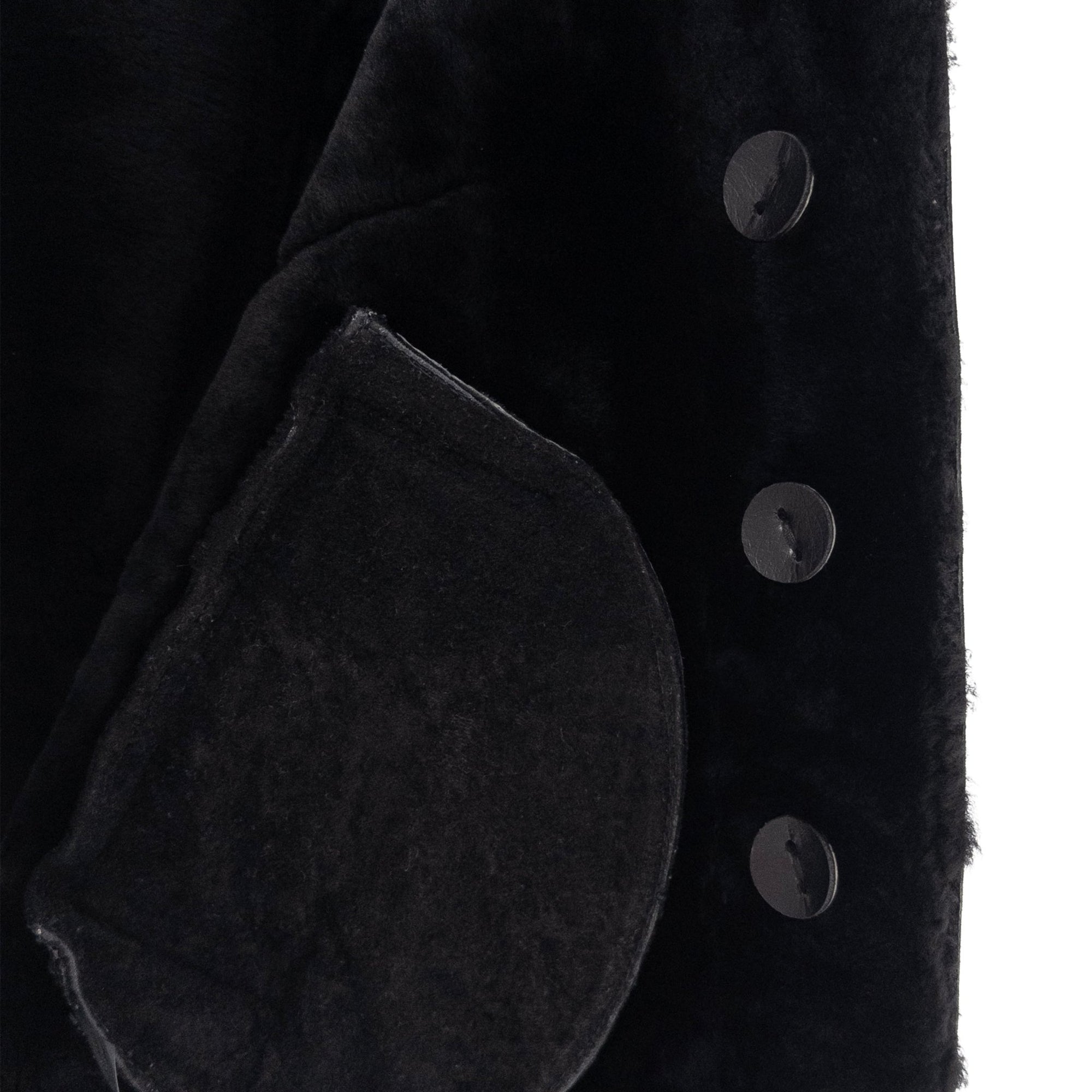 2000s Michael Kors Collection Black Patent Leather Shearling Fur Cropped Jacket - RealList