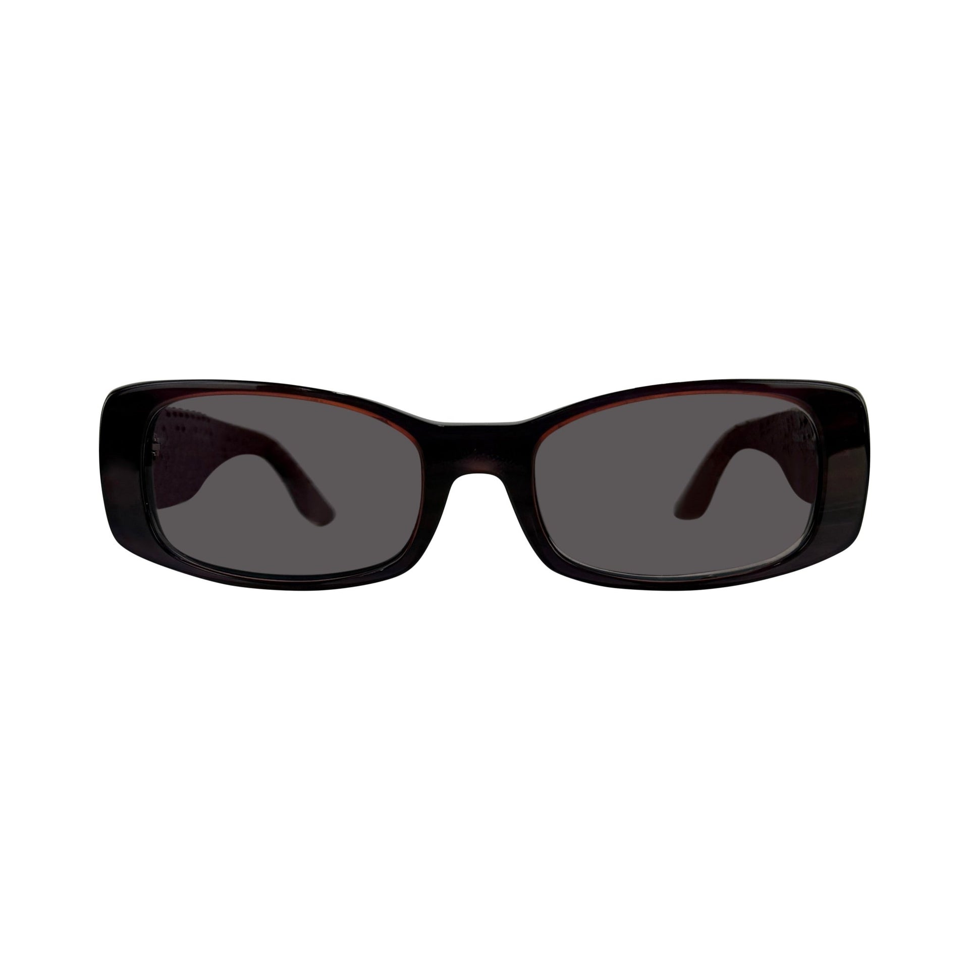 2000s Roberto Cavalli Genuine Snakeskin Burgundy Acrylic Sunglasses - RealList