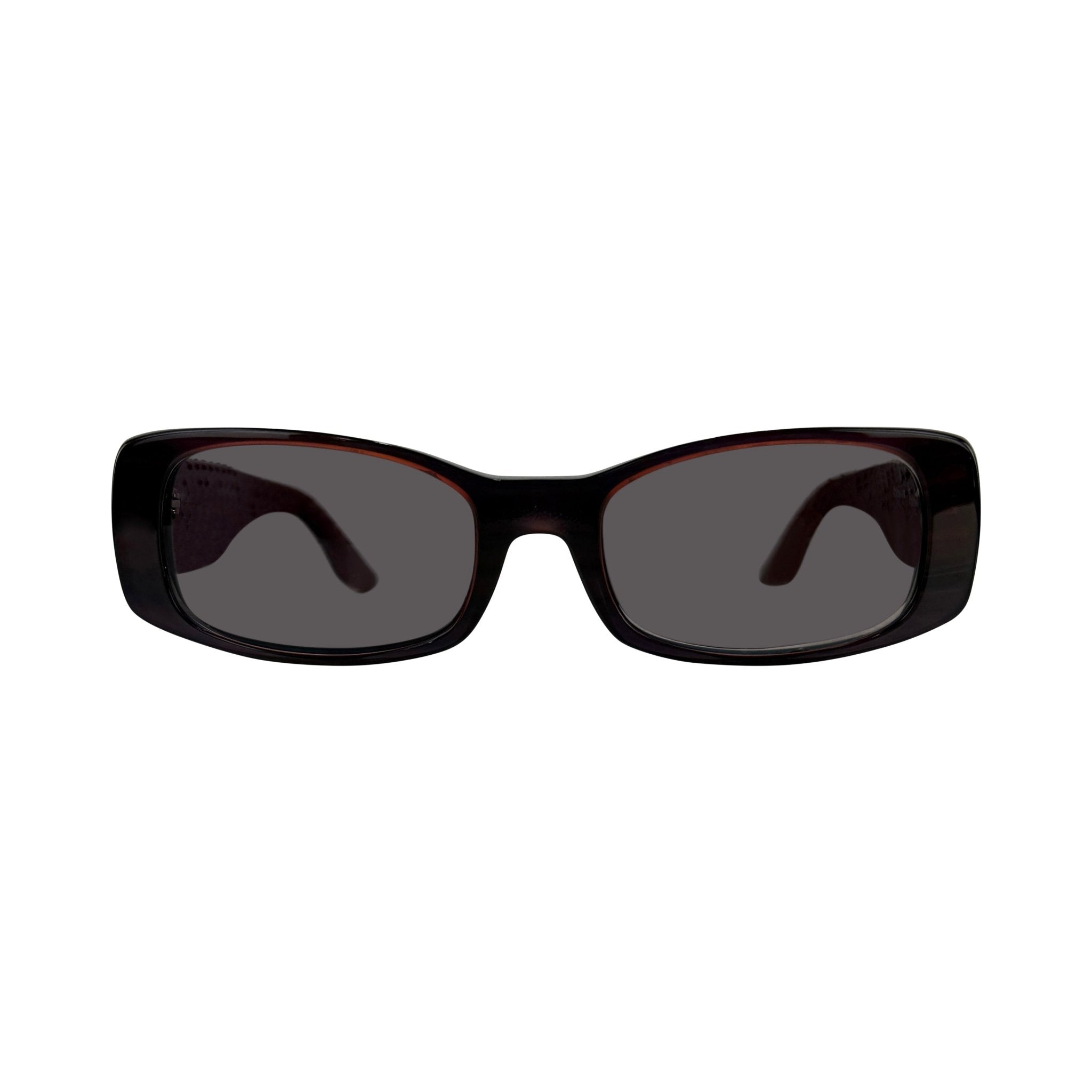 2000s Roberto Cavalli Genuine Snakeskin Burgundy Acrylic Sunglasses - RealList