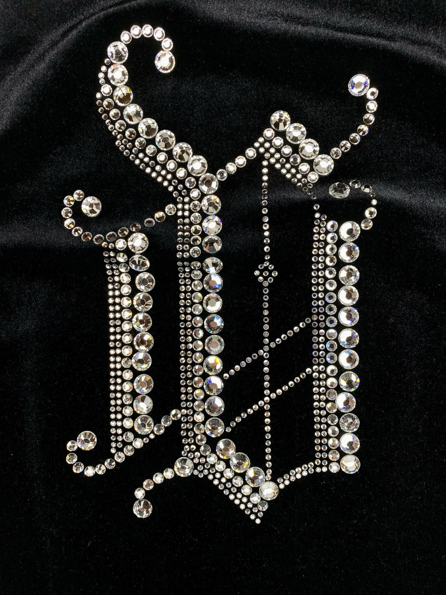 2000s Versace by Donatella Rhinestone Monogram Logo Black Velvet Stretch Tank Top - RealList