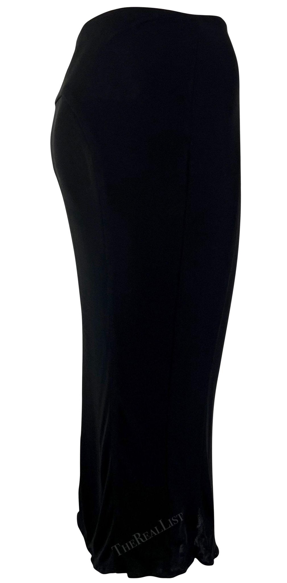 2000s Yigal Azrouel Bodycon Semi - Sheer Panel Black Skirt - RealList