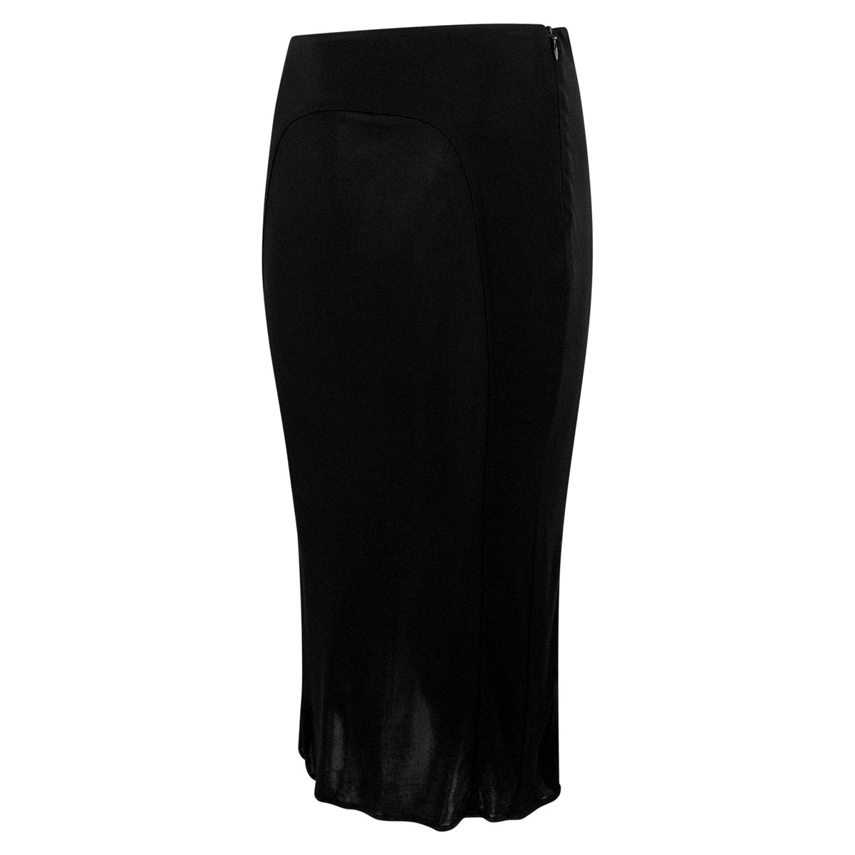 2000s Yigal Azrouël Bodycon Semi-Sheer Panel Black Skirt - RealList