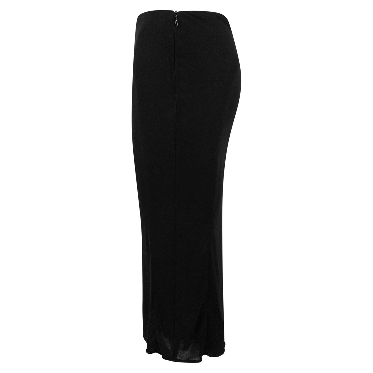 2000s Yigal Azrouël Bodycon Semi-Sheer Panel Black Skirt - RealList