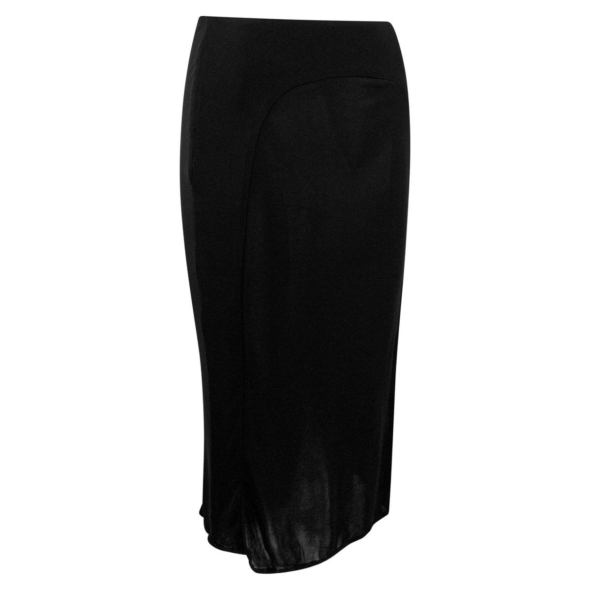2000s Yigal Azrouël Bodycon Semi-Sheer Panel Black Skirt - RealList
