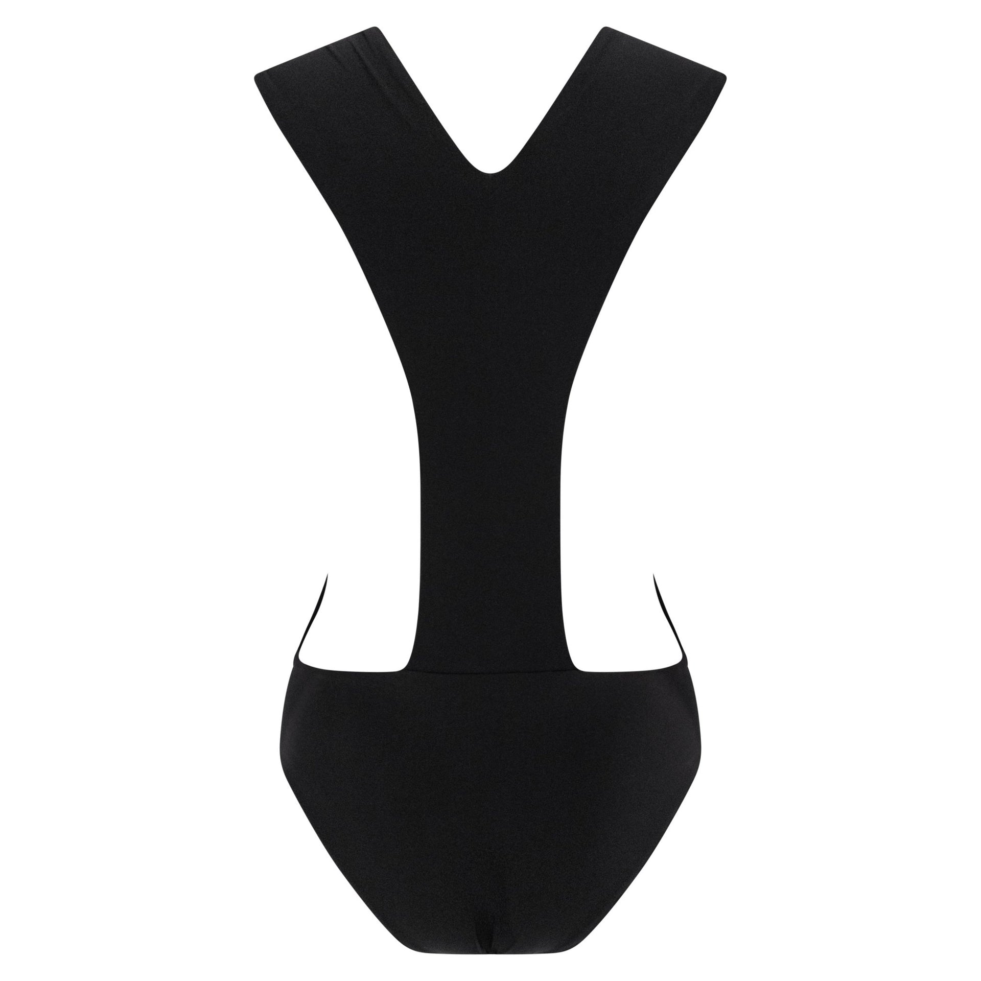 2000s Yves Saint Laurent by Tom Ford Black Plunging One - Piece Swimsuit - RealList