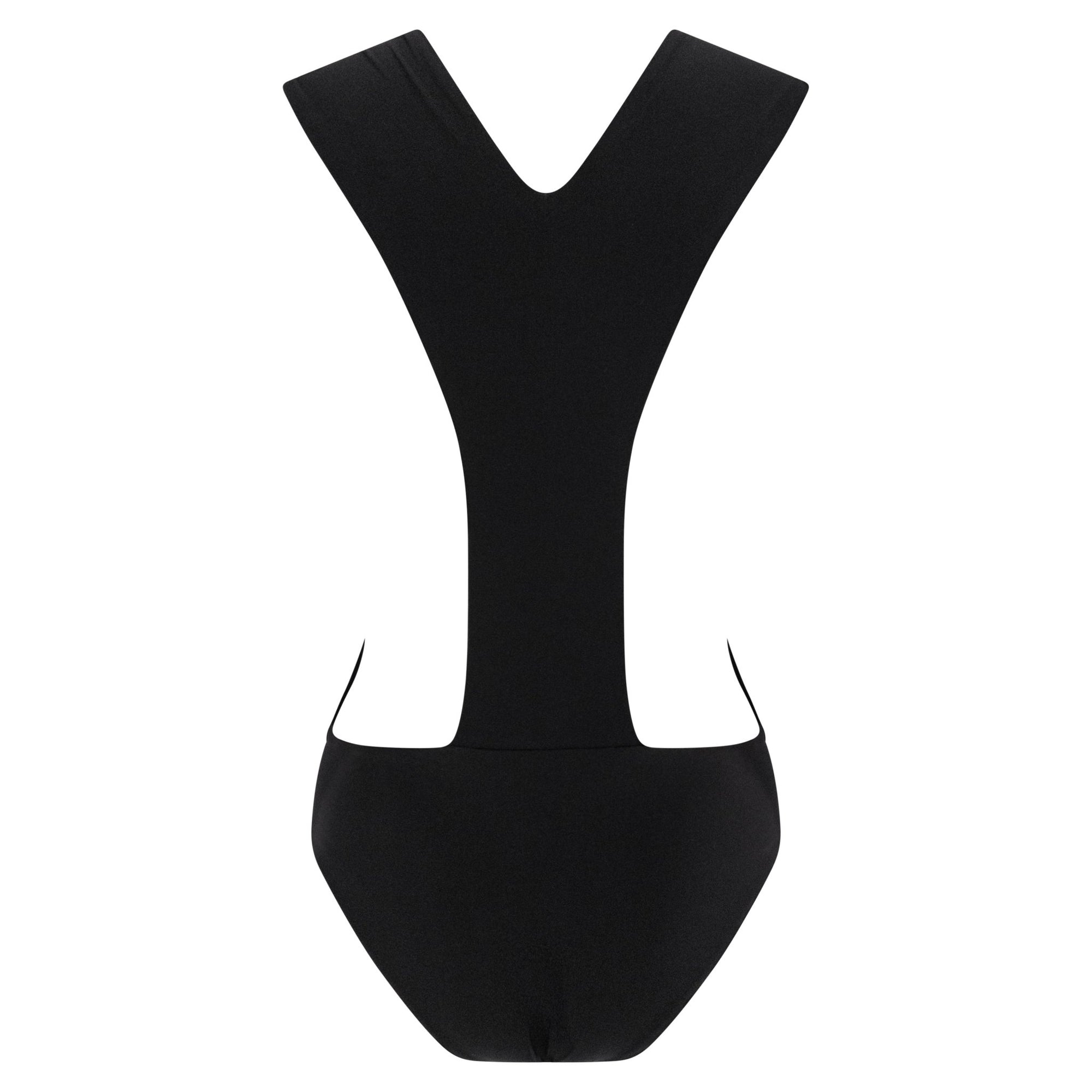 2000s Yves Saint Laurent by Tom Ford Black Plunging One - Piece Swimsuit - RealList