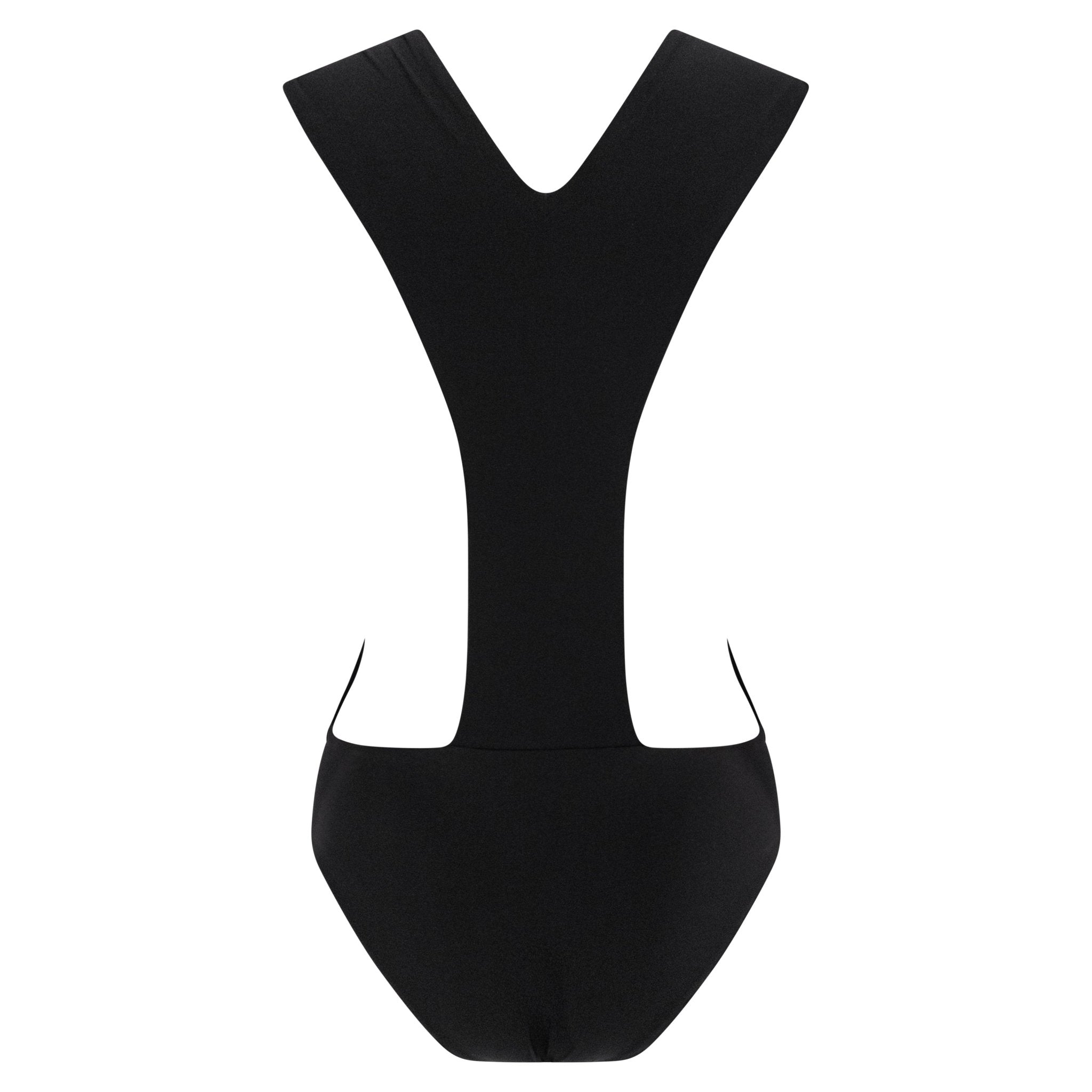 2000s Yves Saint Laurent by Tom Ford Black Plunging One - Piece Swimsuit - RealList