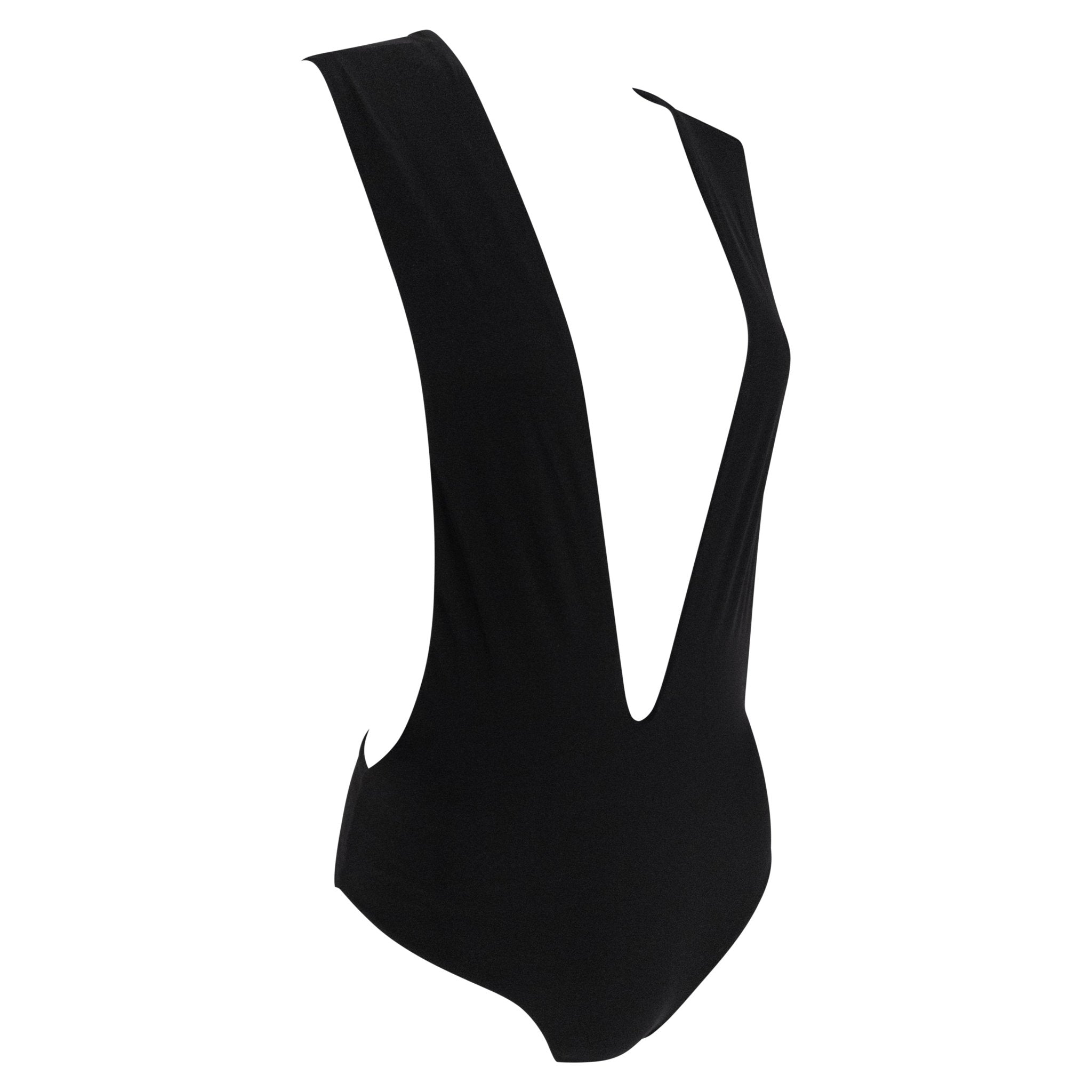 2000s Yves Saint Laurent by Tom Ford Black Plunging One - Piece Swimsuit - RealList