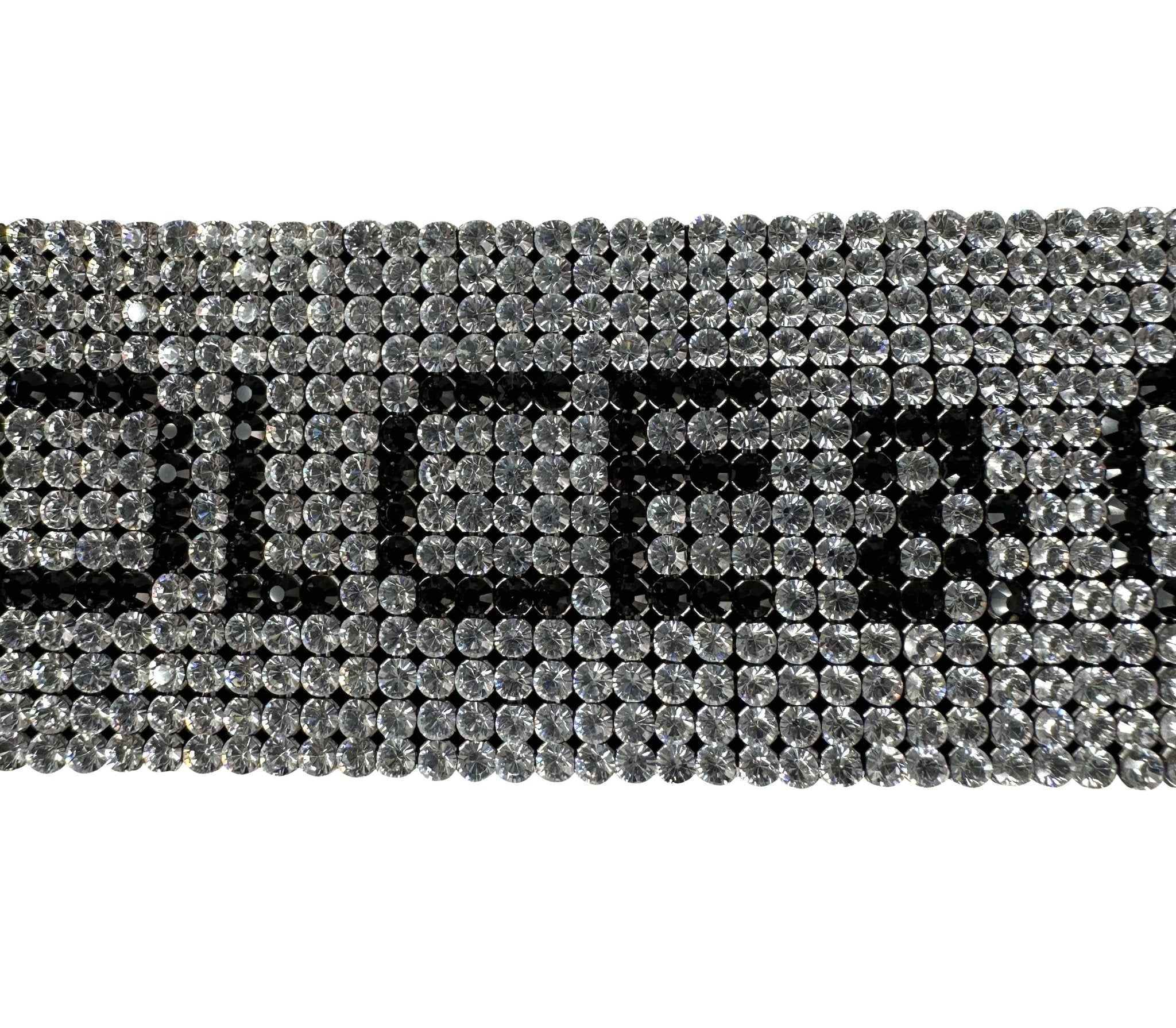 2003 Dolce & Gabbana Crystal Rhinestone Logo Spell Out Bracelet - RealList