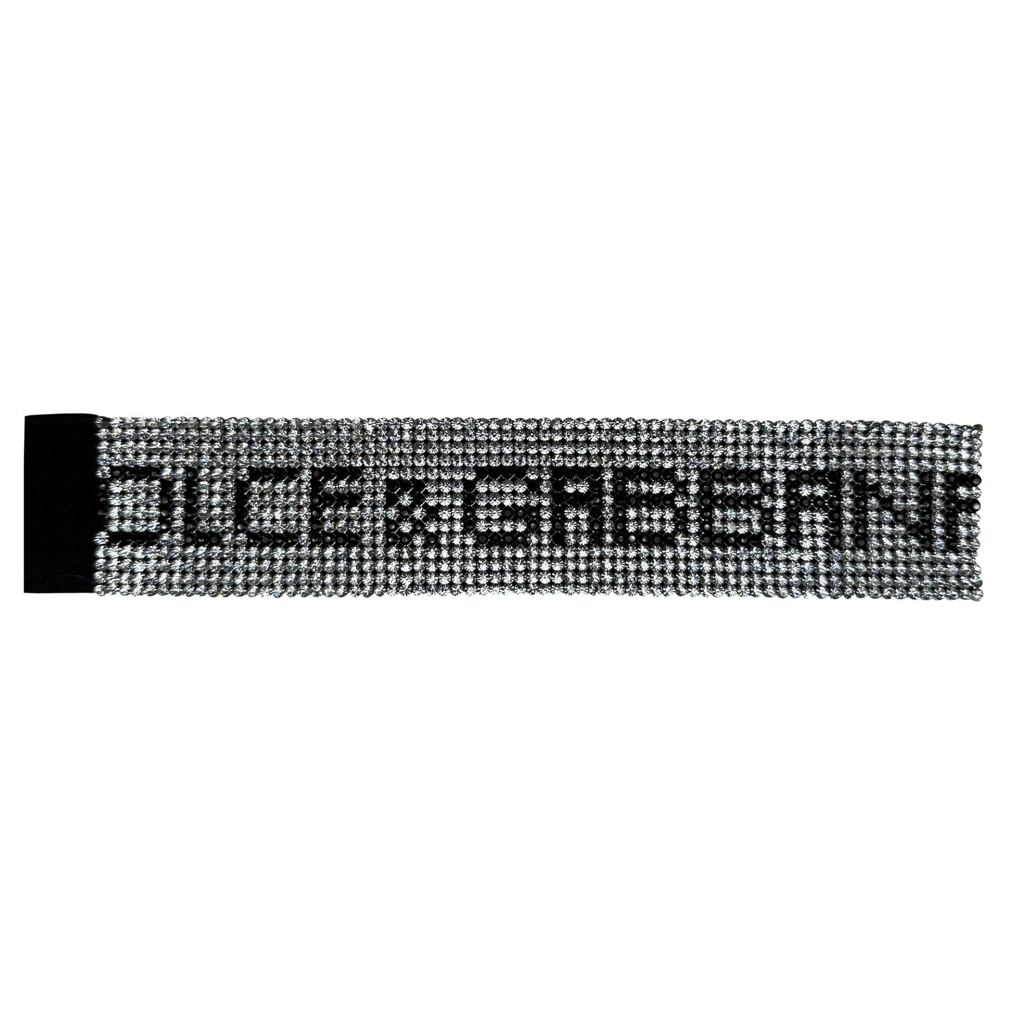 2003 Dolce & Gabbana Crystal Rhinestone Logo Spell Out Bracelet - RealList