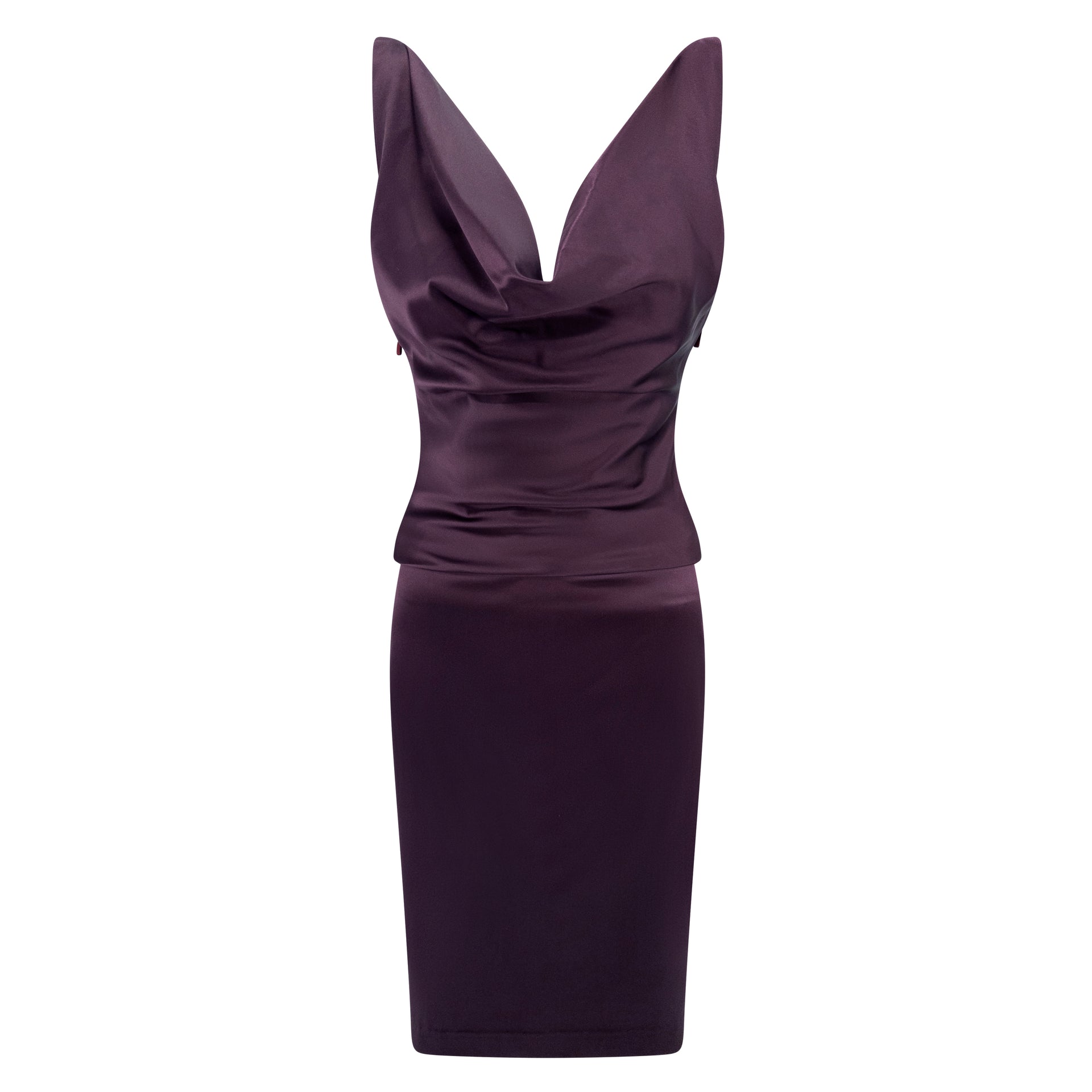 F/W 2003 Stella McCartney Burgundy Satin Corset Runway Mini Dress