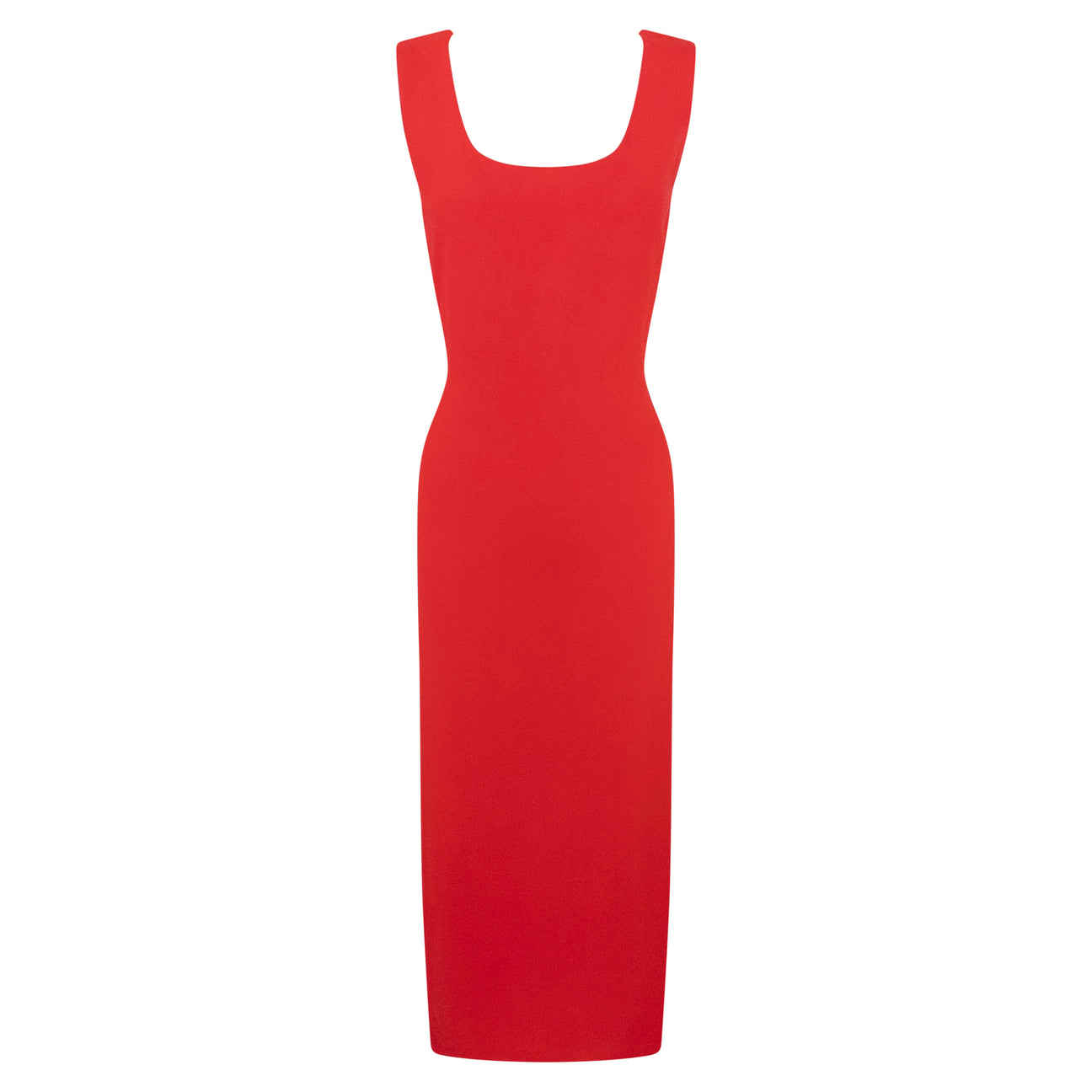 S/S 1993 Gianni Versace Runway Red Plunging Back Sleeveless Dress