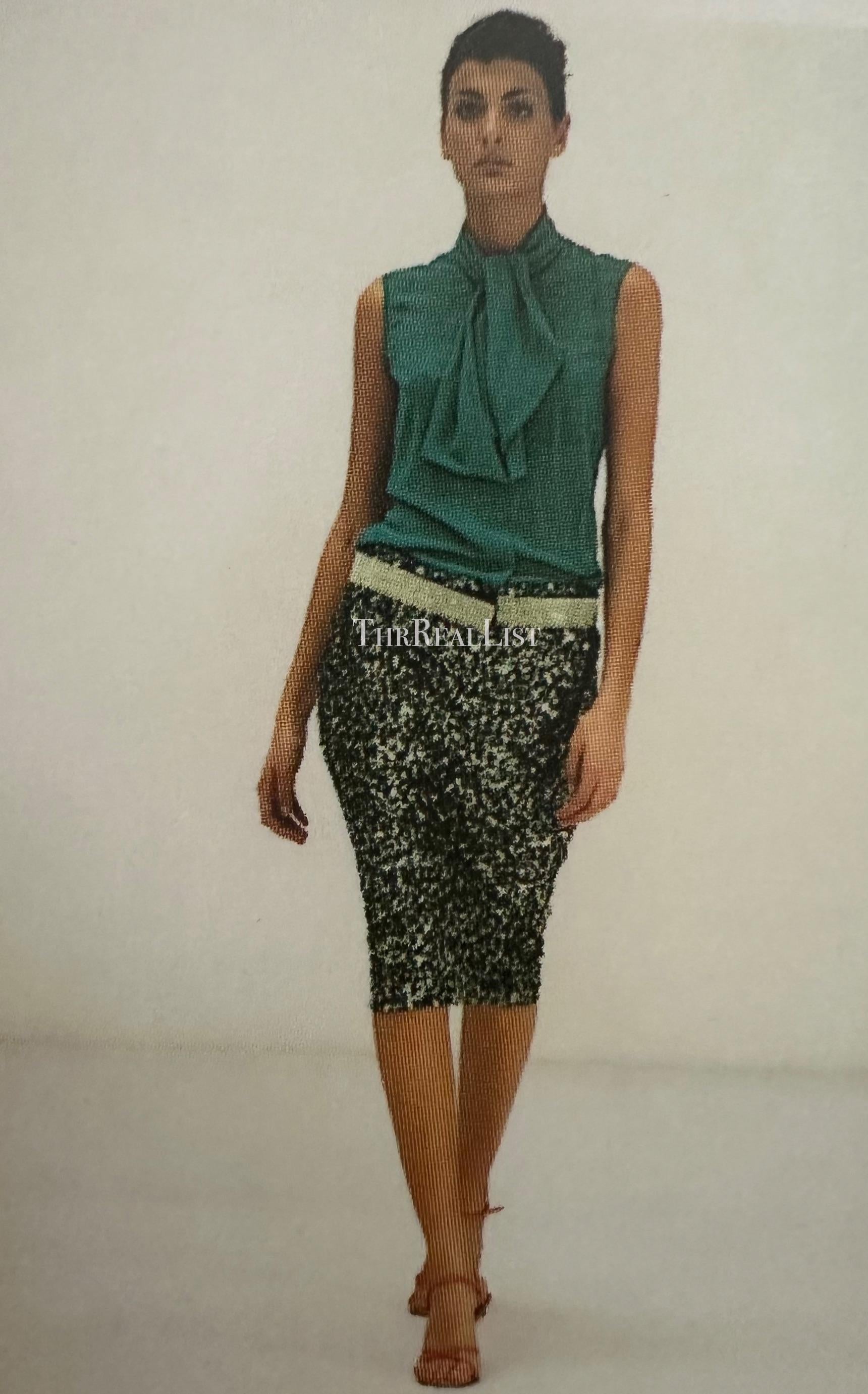 F/W 2000 Dolce & Gabbana Rhinestone Green Rhinestone Belt