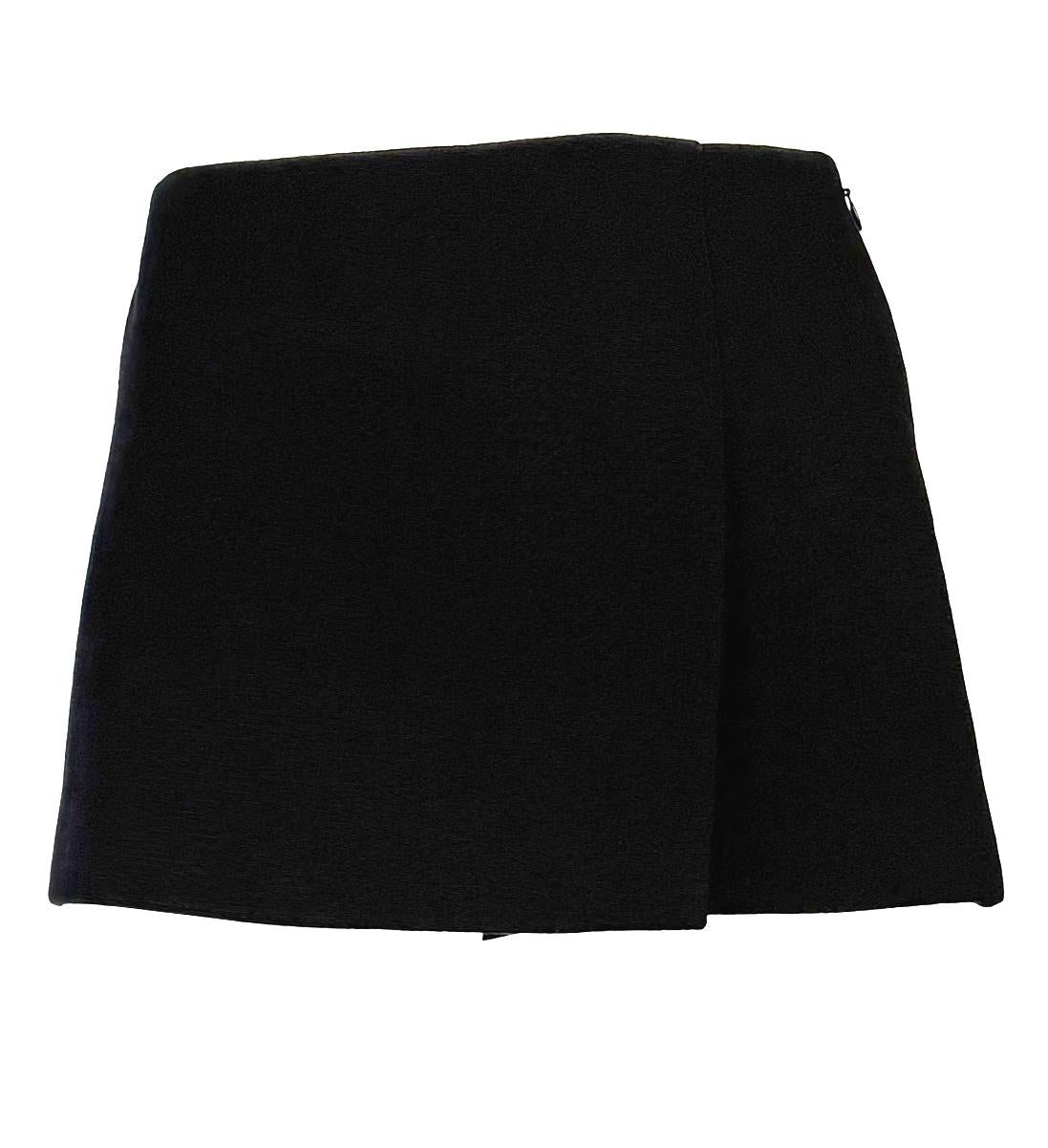 F/W 1999 Dolce & Gabbana Super Mini Cropped Sleeve Black Wool Skirt Suit