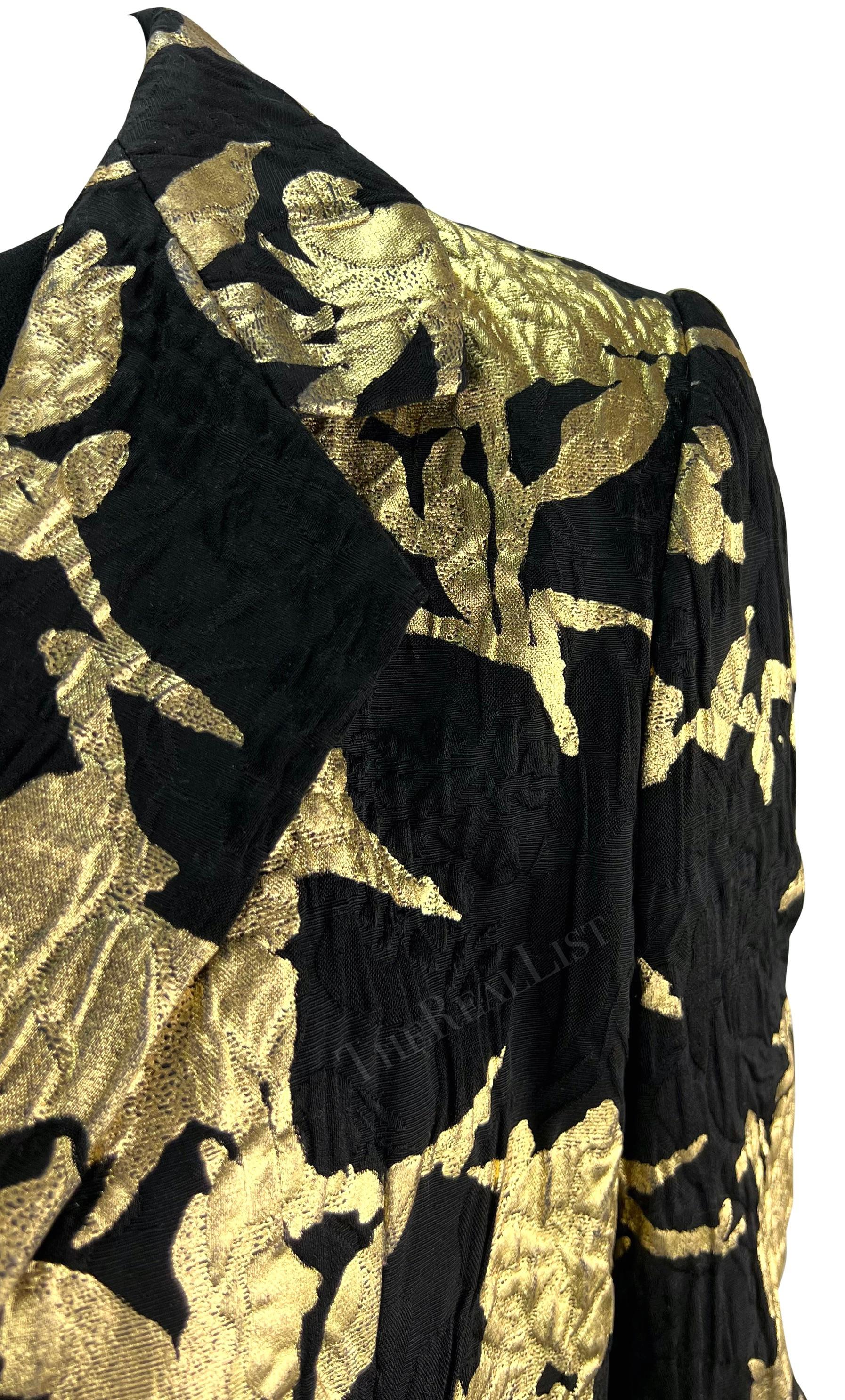 S/S 2006 Christian Dior Haute Couture by Galliano Black Dress Gold Jacket Set