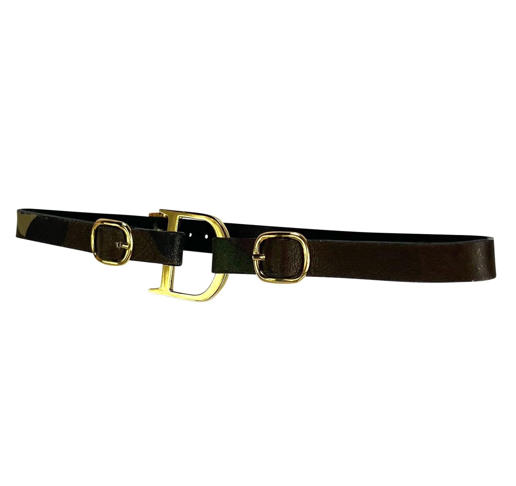 S/S 2001 Christian Dior by John Galliano Camouflage D Logo Choker Necklace