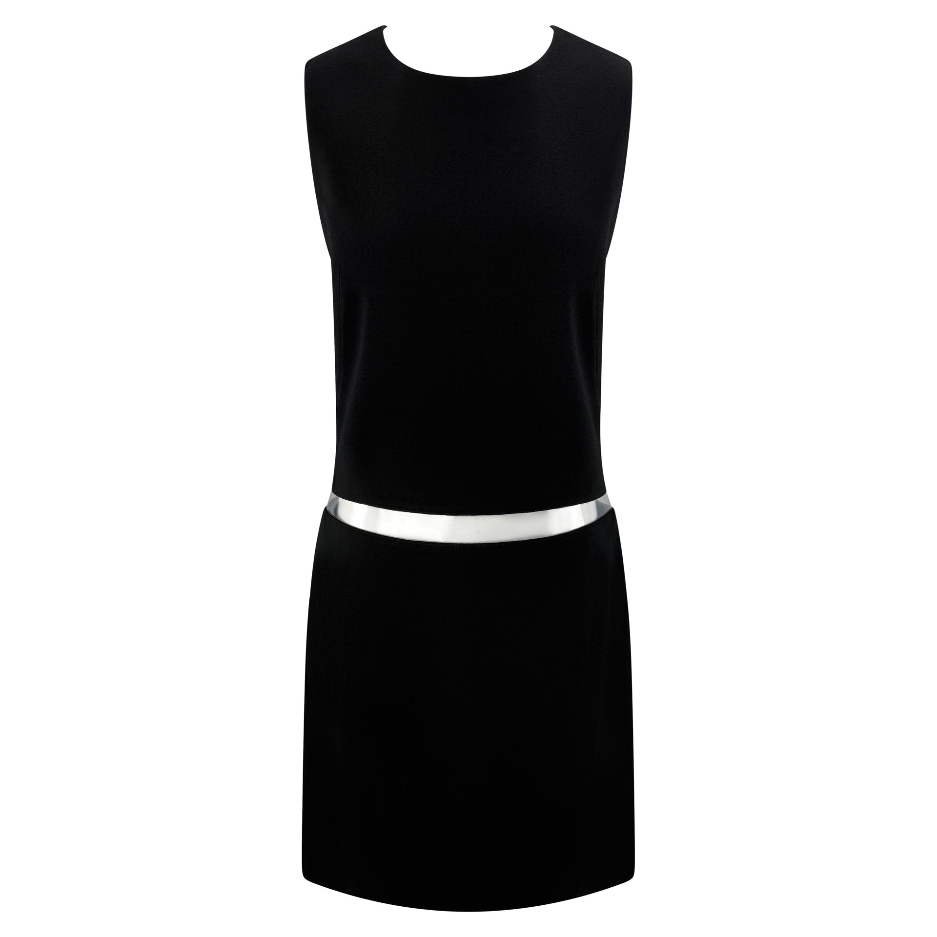 S/S 2010 Michael Kors Runway Clear PVC Cutout Black A Line Sleeveless Dress