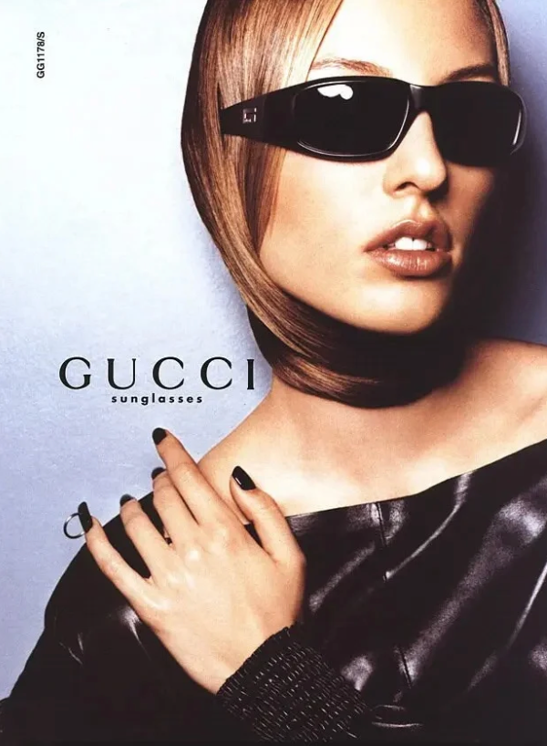 F/W 1999 Gucci by Tom Ford Black Monochromatic Thick Oval Sunglasses