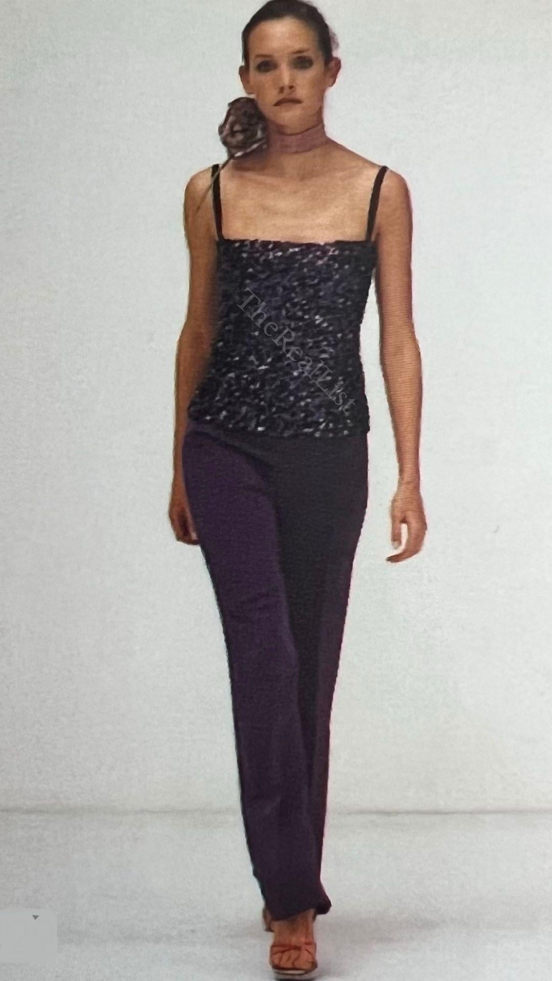 F/W 2000 Dolce & Gabbana Purple Sequin Bodycon Bustier Top