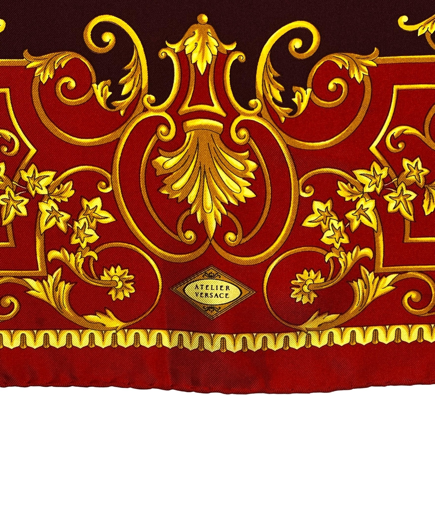 Atelier Versace by Gianni Silk Square Chair Printed Scarf - RealList