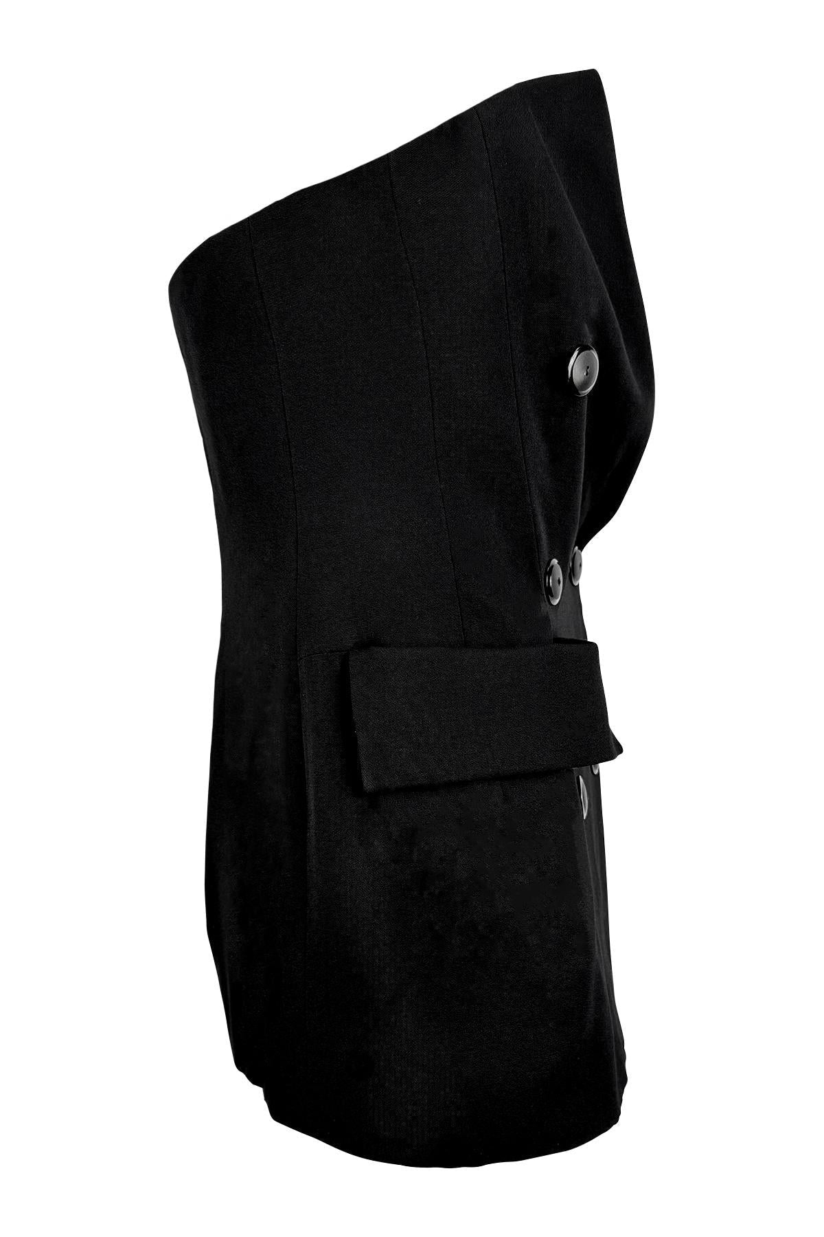 Cruise 1989 Yves Saint Laurent Rive Gauche Double Breasted Corset Mini Dress - RealList