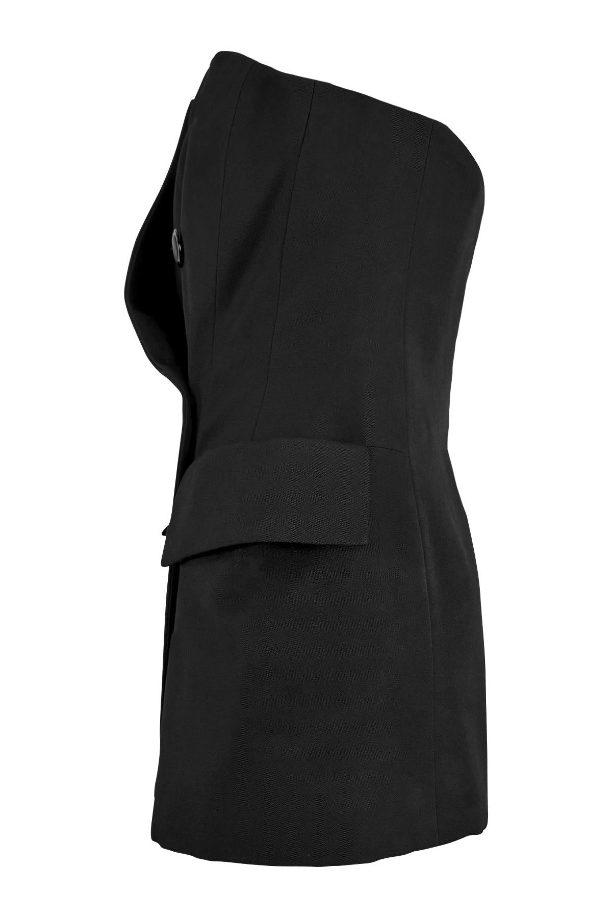 Cruise 1989 Yves Saint Laurent Rive Gauche Double Breasted Corset Mini Dress - RealList