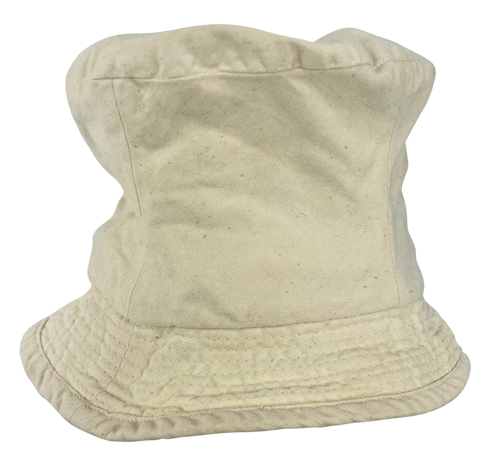 Early 1990s Dolce & Gabbana Off - White Cotton Extra Tall Bucket Hat - RealList