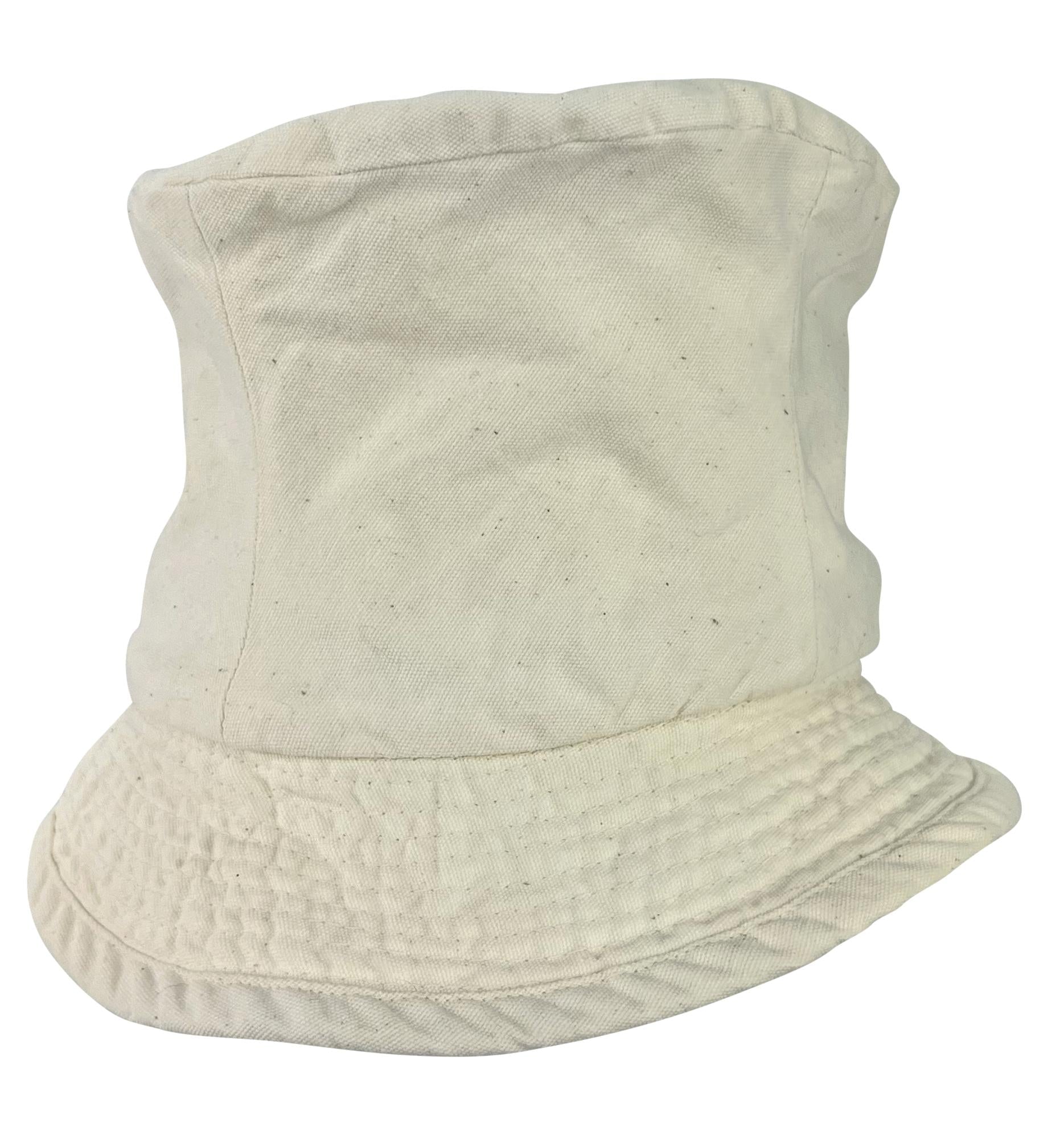 Early 1990s Dolce & Gabbana Off - White Cotton Extra Tall Bucket Hat - RealList