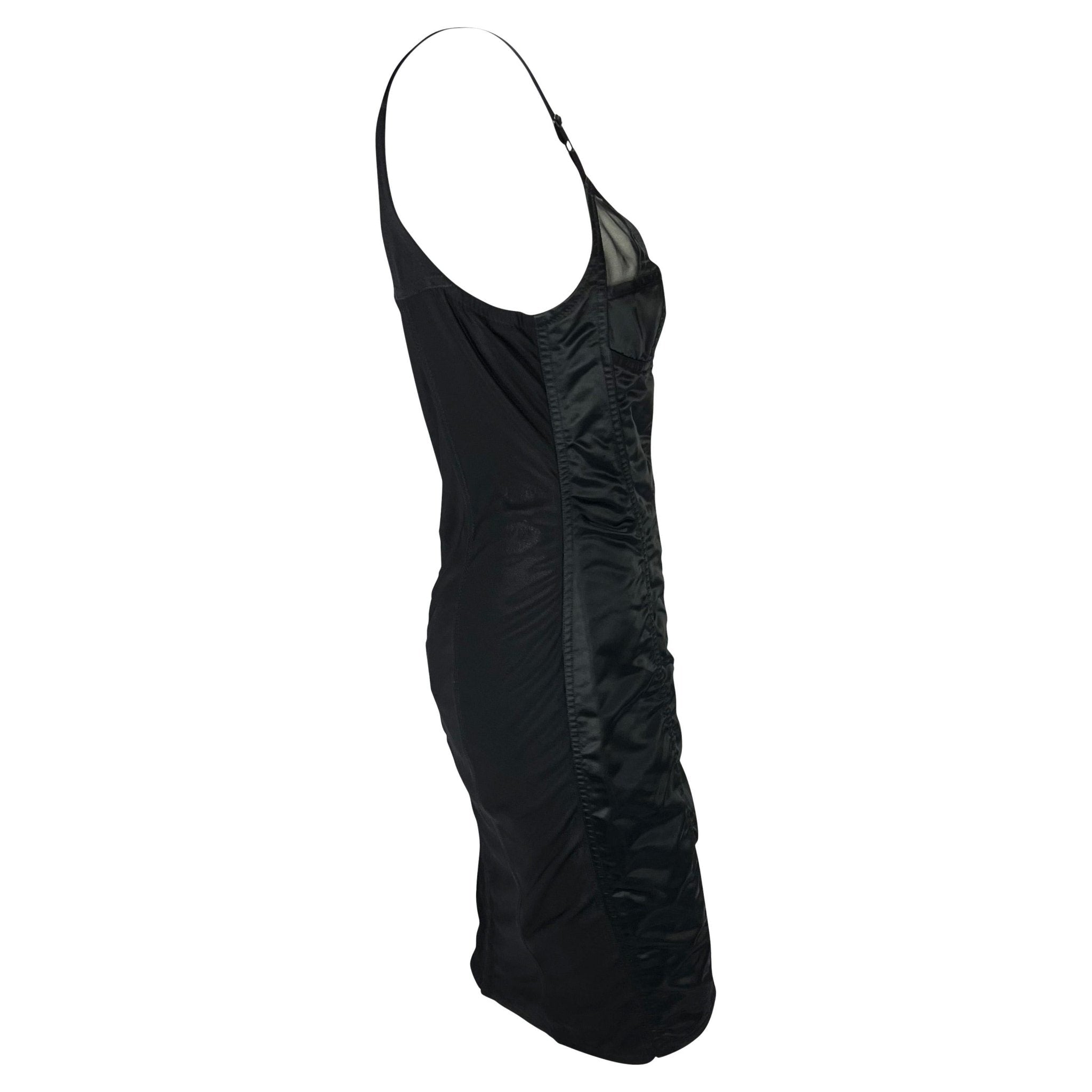 Early 1990s Dolce & Gabbana Sheer Pin - Up Satin Bustier Corset Dress - RealList