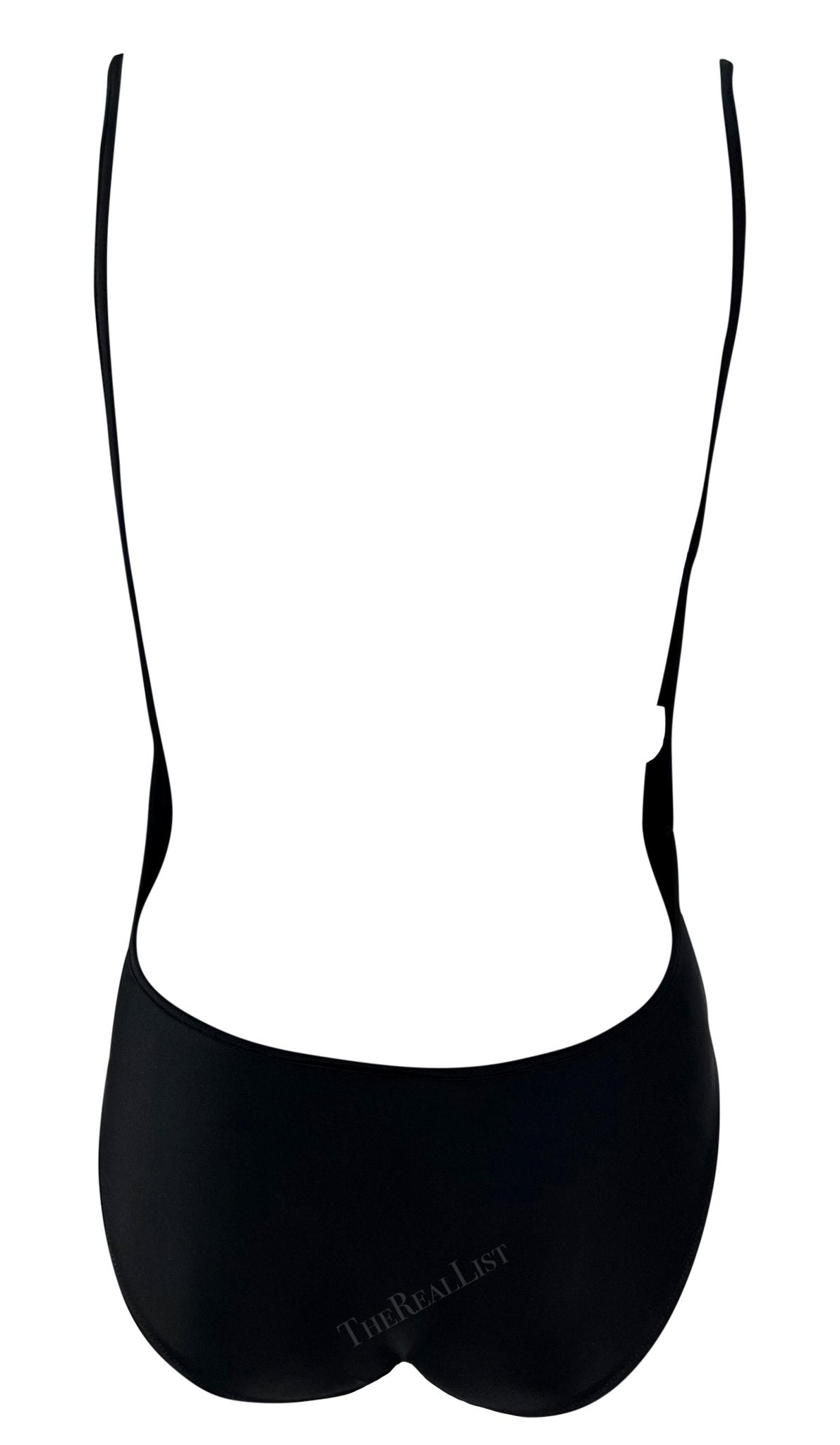 Early 1990s John Galliano Black Cut Out One Piece Swimsuit/Bodysuit - RealList
