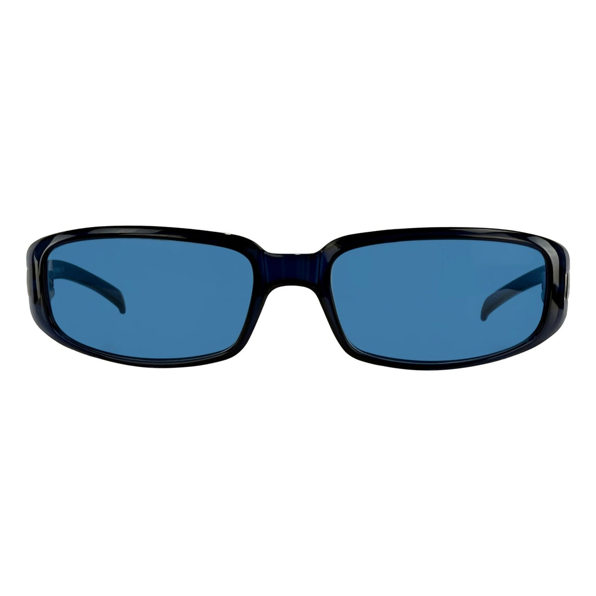 Early 2000s Gucci by Tom Ford Blue Monochromatic Acrylic Thin Frame Sunglasses - RealList