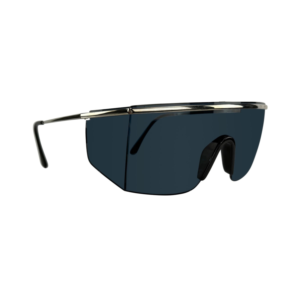 F/W 1986 Gianni Versace Mens Documented Sylvester Stallone Shield Sunglasses - RealList
