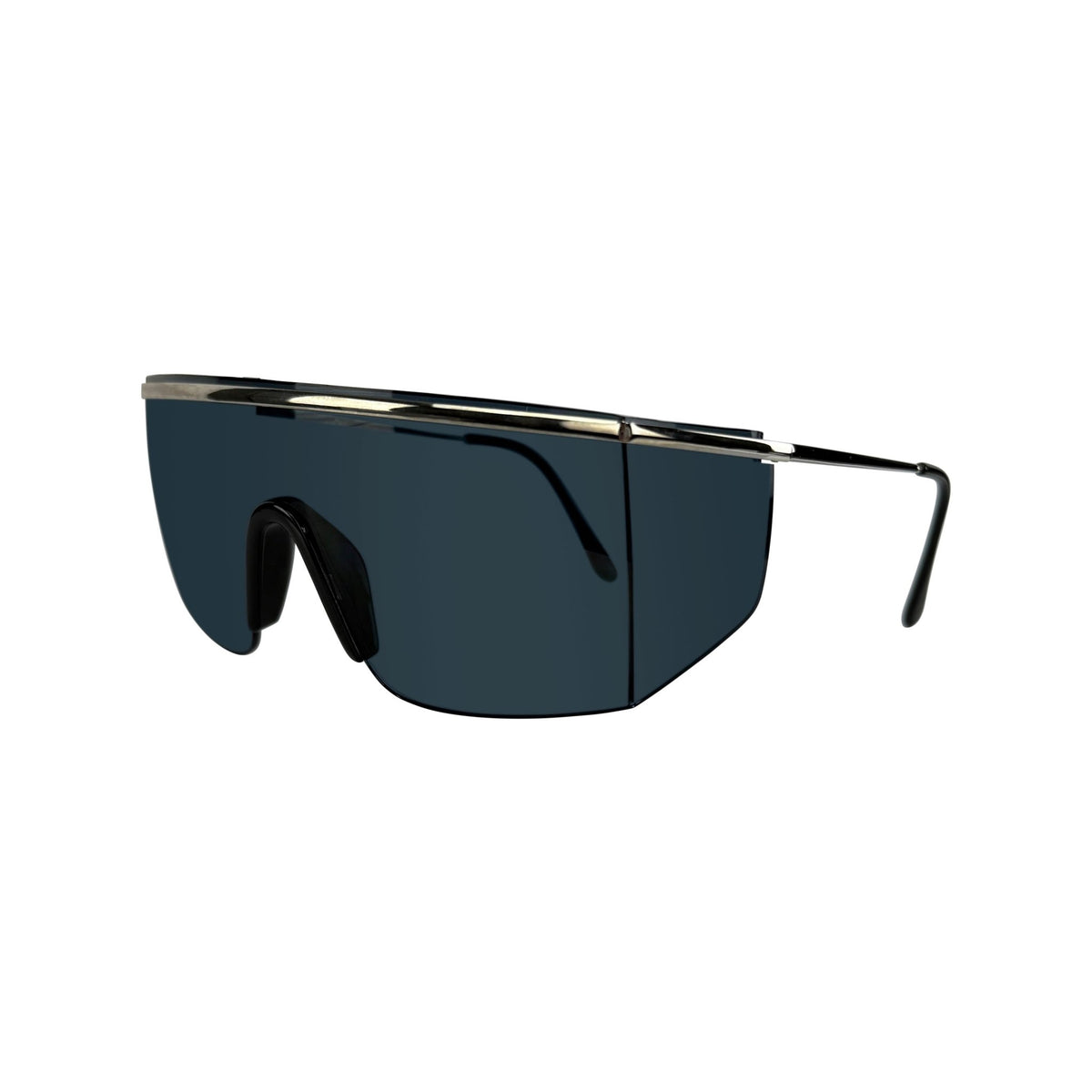 F/W 1986 Gianni Versace Mens Documented Sylvester Stallone Shield Sunglasses - RealList