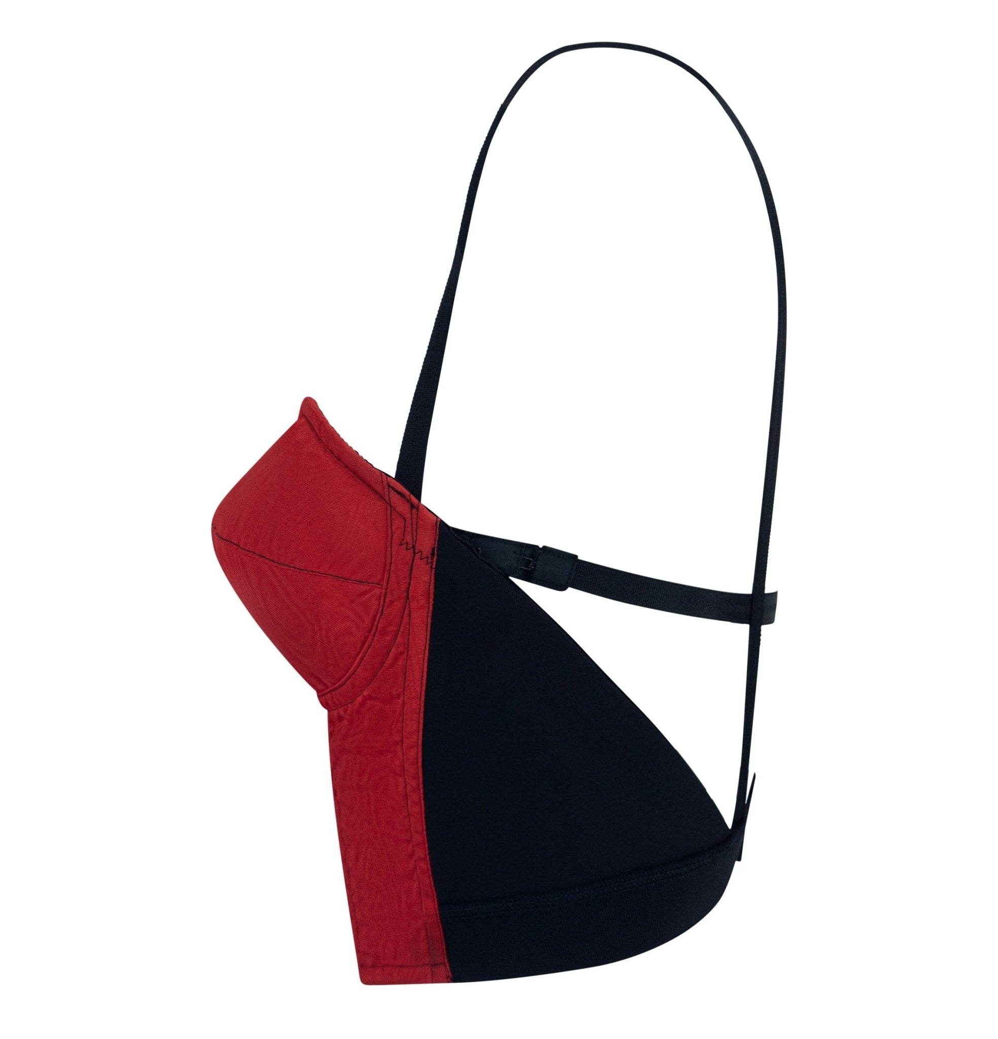 F/W 1991 Dolce & Gabbana Runway Red Moire Satin Bustier Backless Crop Top - RealList