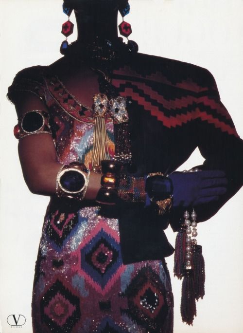 F/W 1991 Valentino Garavani Runway Pink Heavily Beaded Ikat Dress - RealList