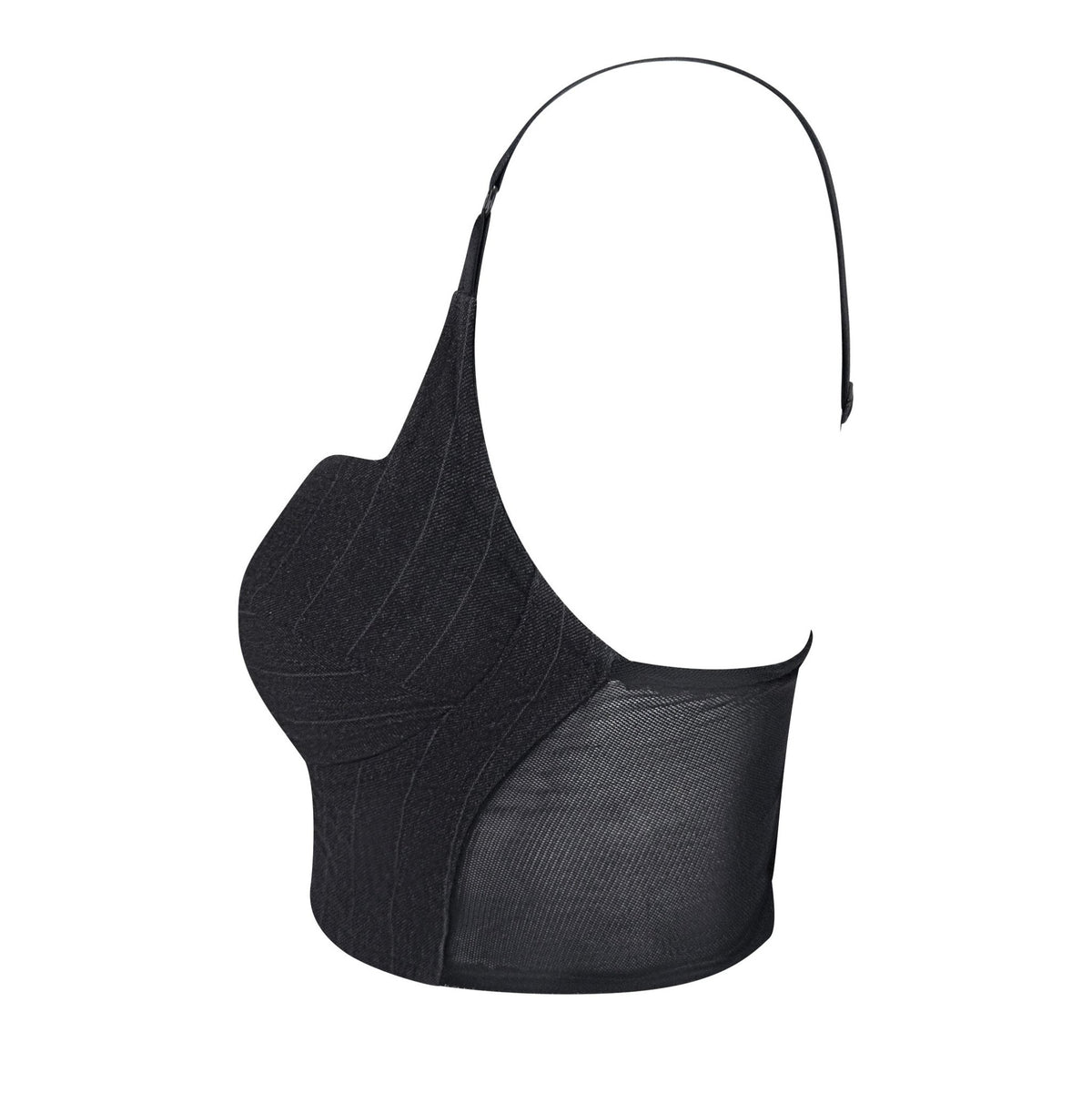 F/W 1992 Dolce & Gabbana Grey Pinstripe Wool Bustier Crop Top - RealList