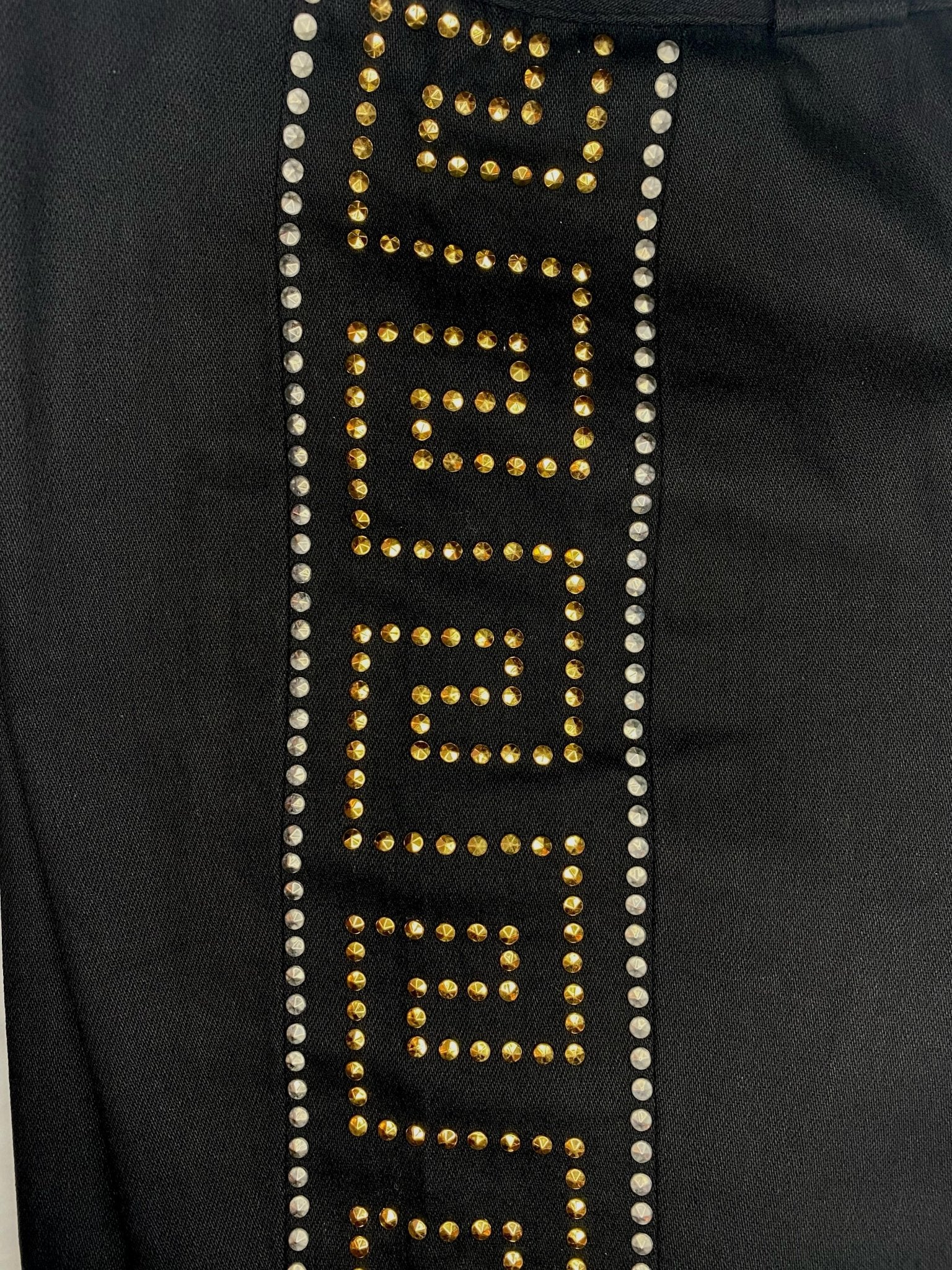 F/W 1992 Gianni Versace 'Miss S&M' Greek Key Studded High - Waisted Pants - RealList