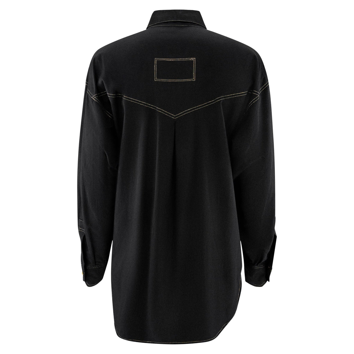F/W 1992 Gianni Versace Runway Black Cotton Button Up Shirt - RealList