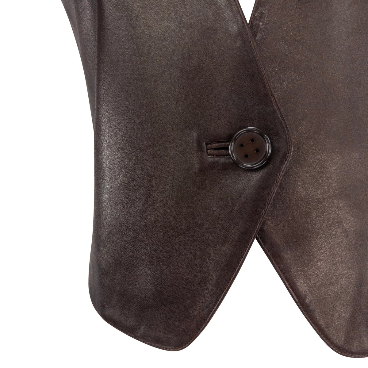 F/W 1993 Christian Dior by Gianfranco Ferré Brown Leather Vest Top - RealList