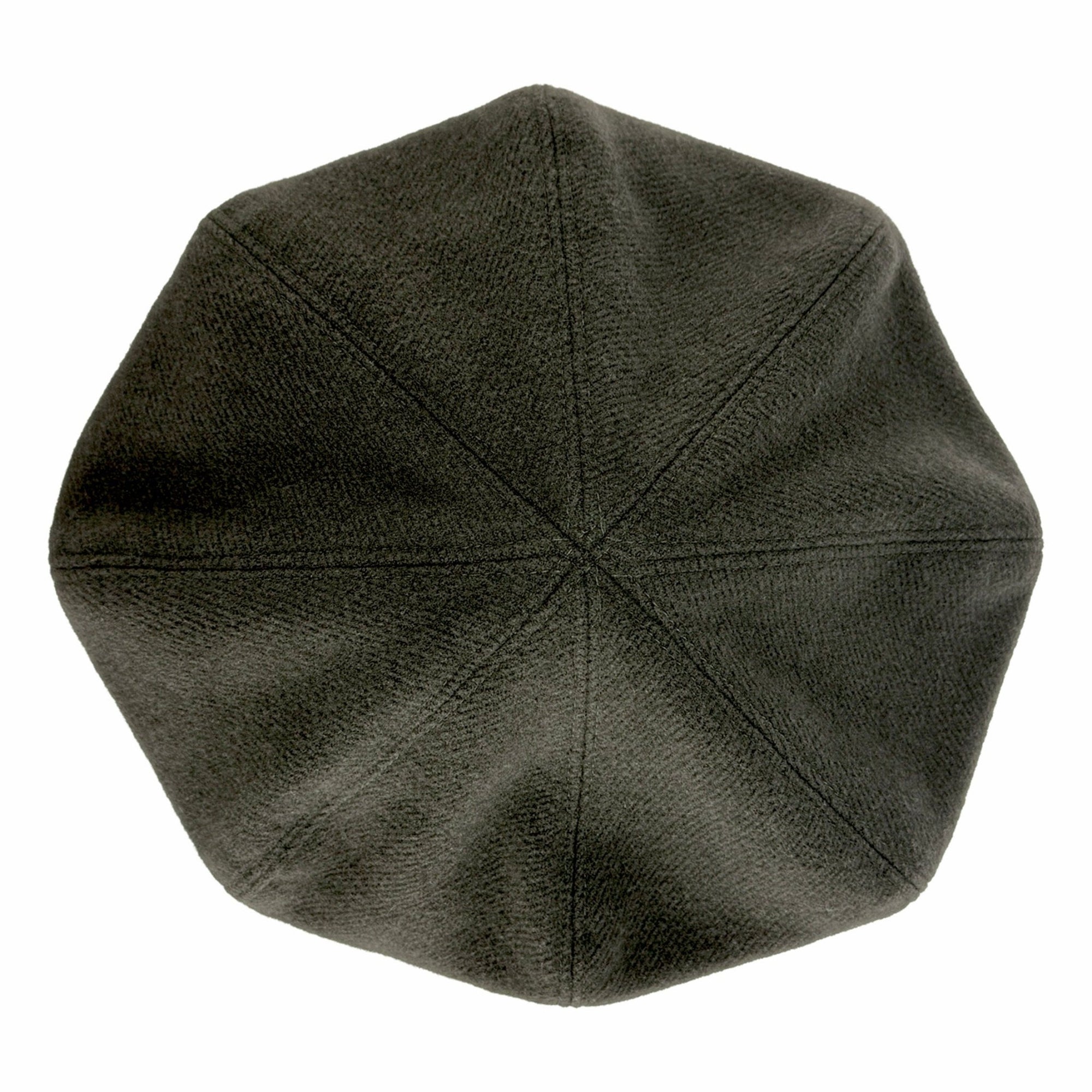 F/W 1993 Donna Karan Runway Dark Army Green Wool Flat Beret Hat - RealList