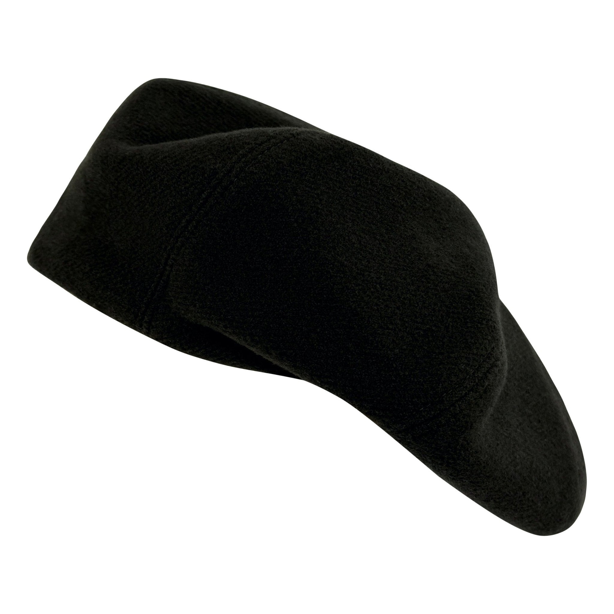 F/W 1993 Donna Karan Runway Dark Army Green Wool Flat Beret Hat - RealList