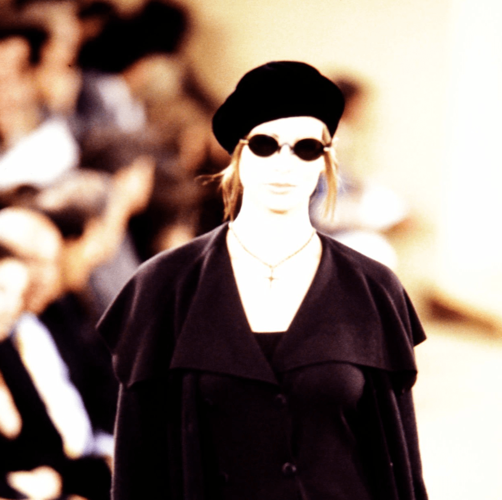 F/W 1993 Donna Karan Runway Dark Army Green Wool Flat Beret Hat - RealList