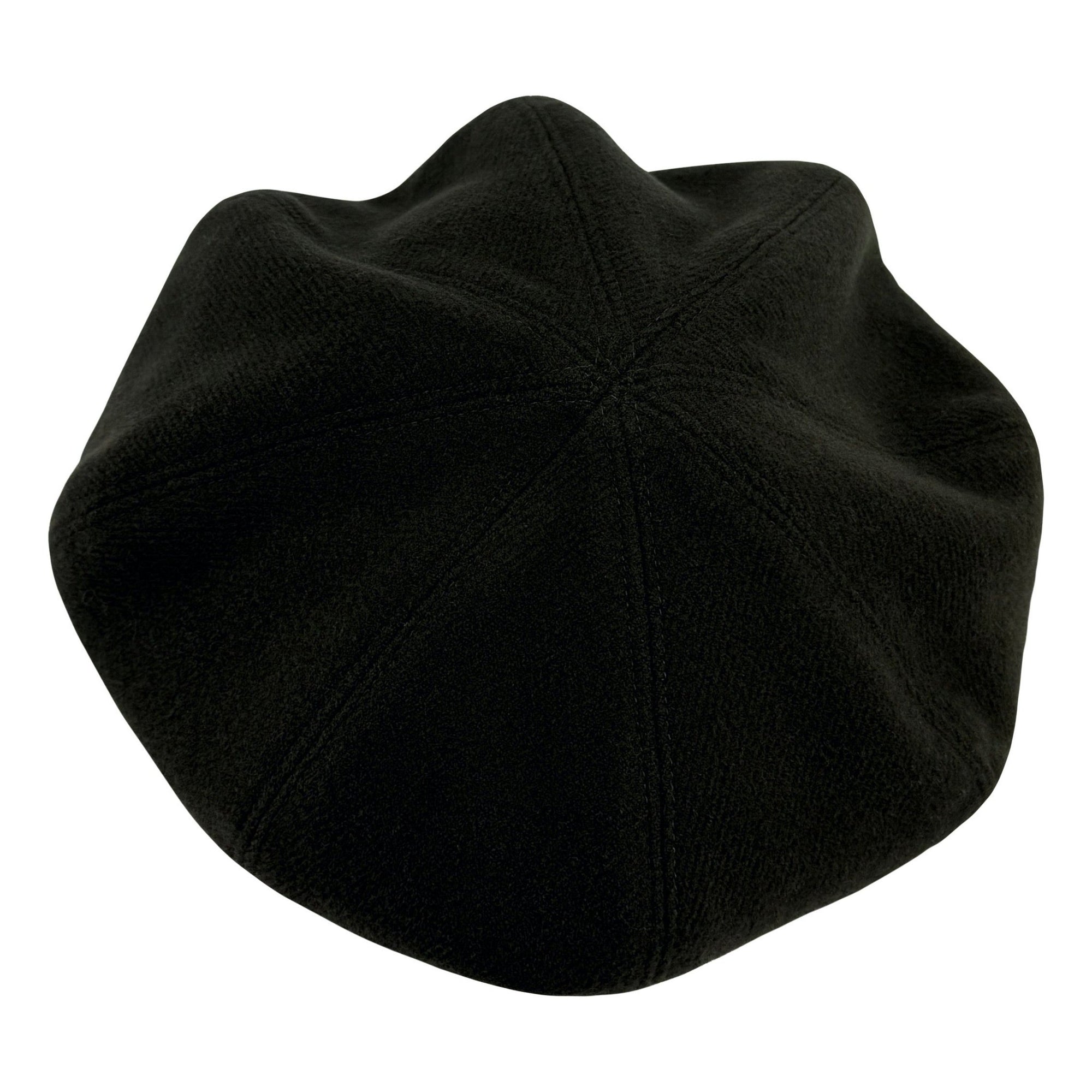 F/W 1993 Donna Karan Runway Dark Army Green Wool Flat Beret Hat - RealList