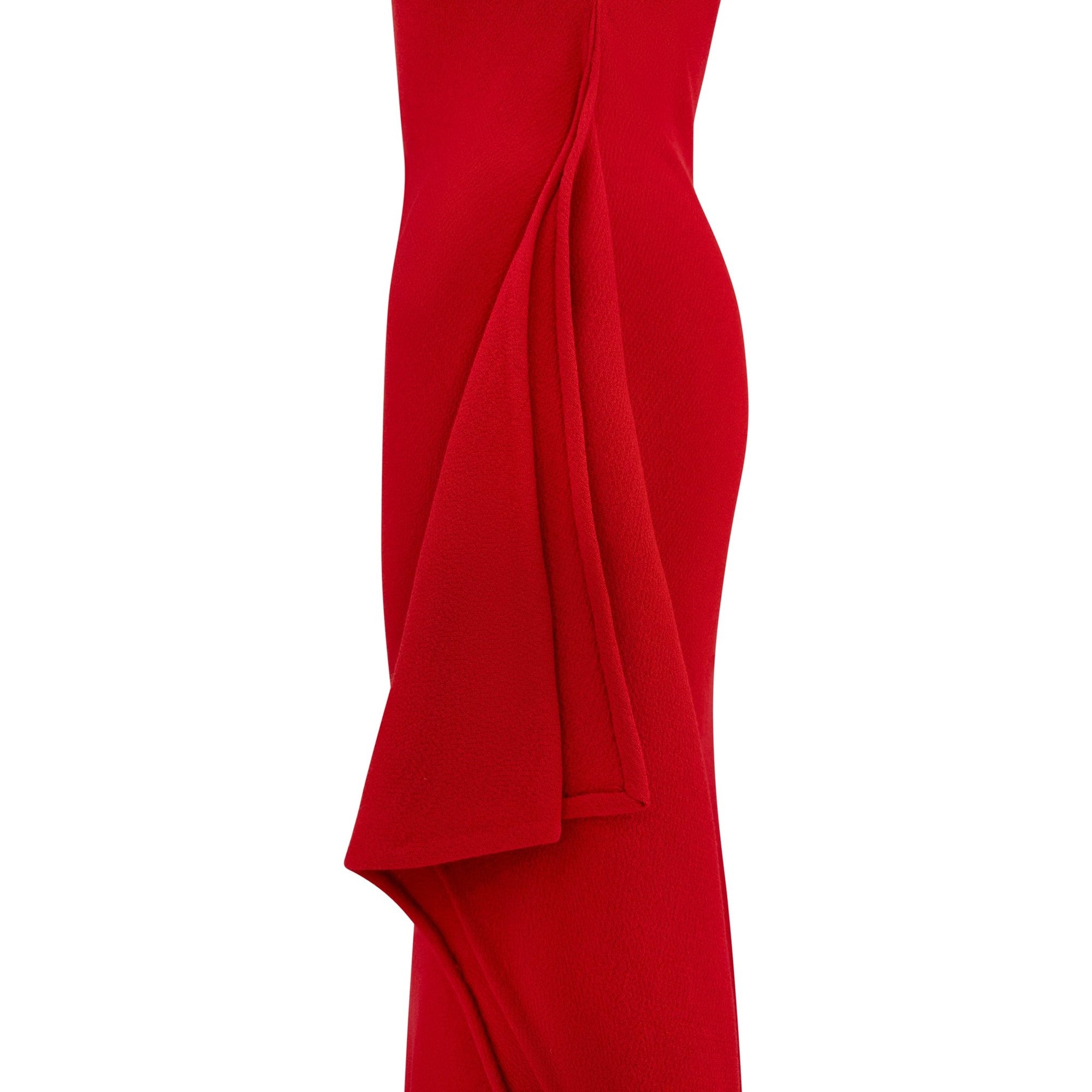 F/W 1993 Gianni Versace Runway Red High - Slit Asymmetric Gown - RealList