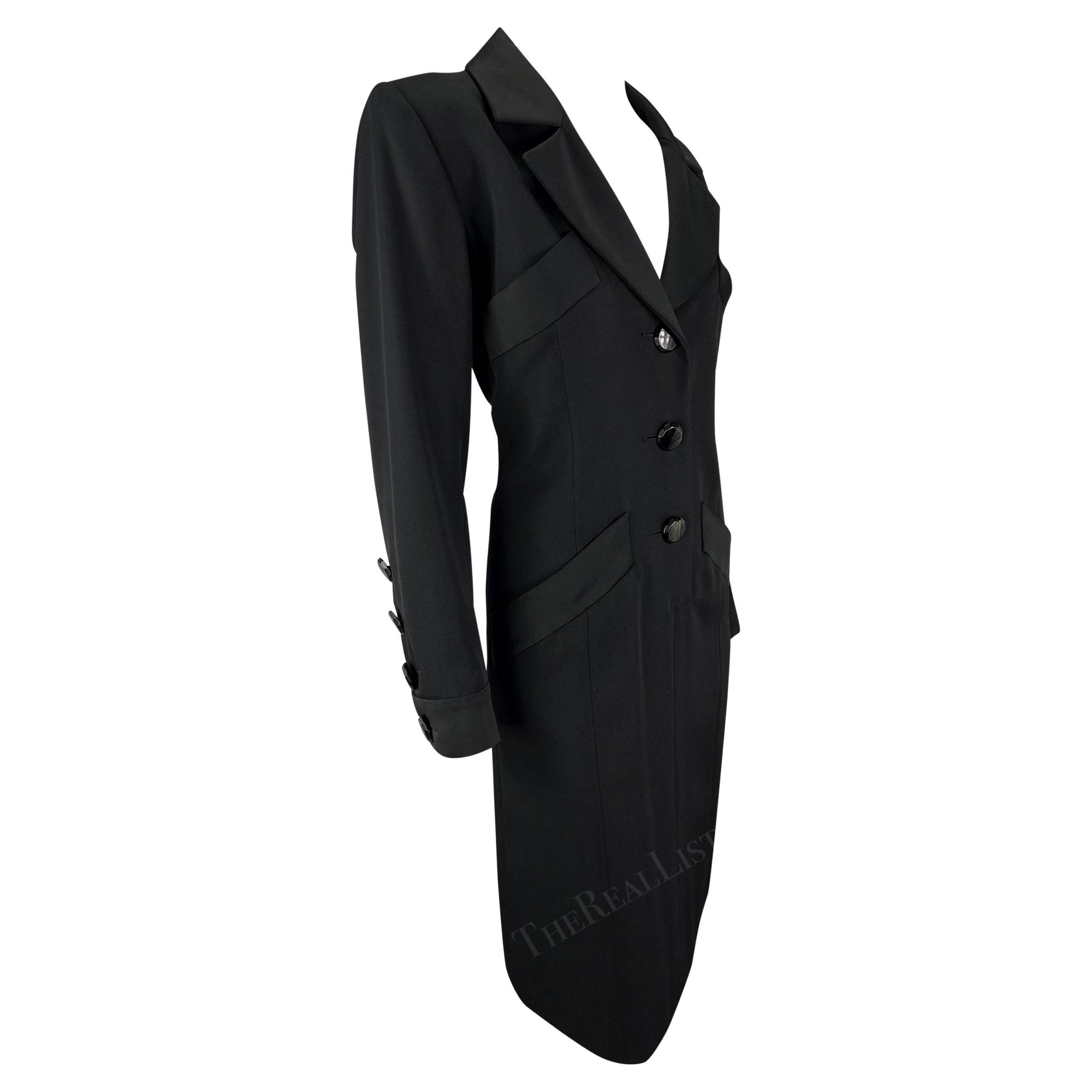 F/W 1993 Yves Saint Laurent Runway Black Tuxedo Dress - RealList