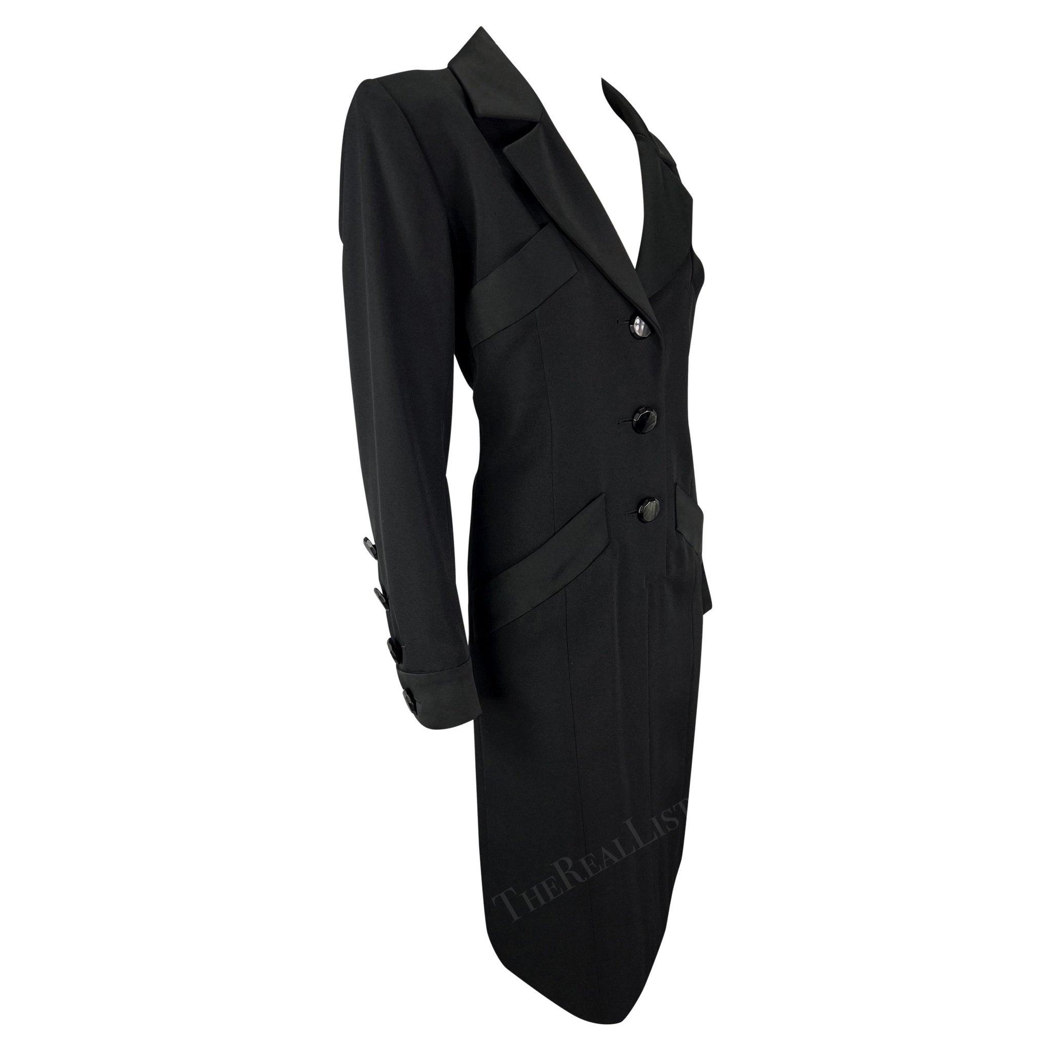 F/W 1993 Yves Saint Laurent Runway Black Tuxedo Dress - RealList
