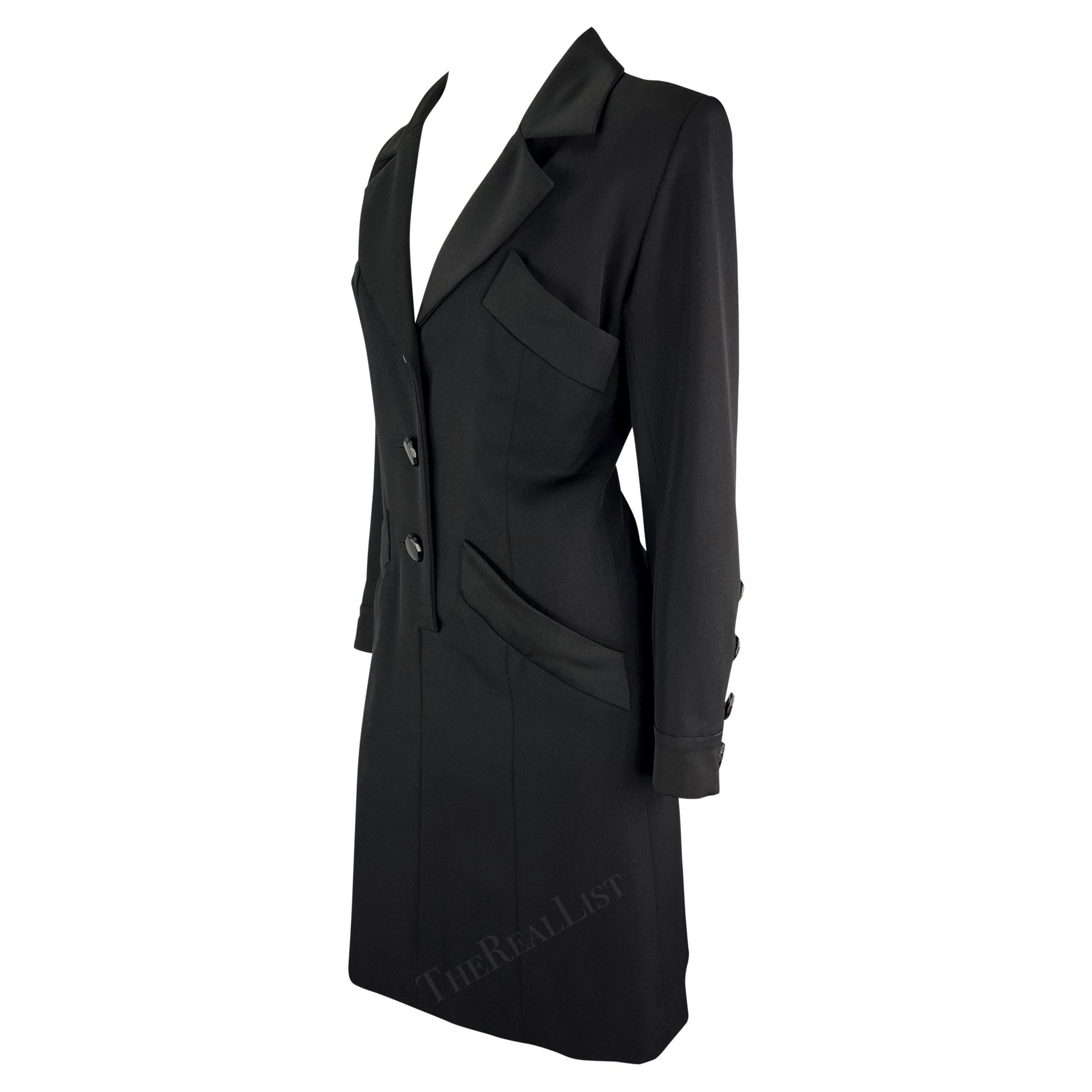 F/W 1993 Yves Saint Laurent Runway Black Tuxedo Dress - RealList