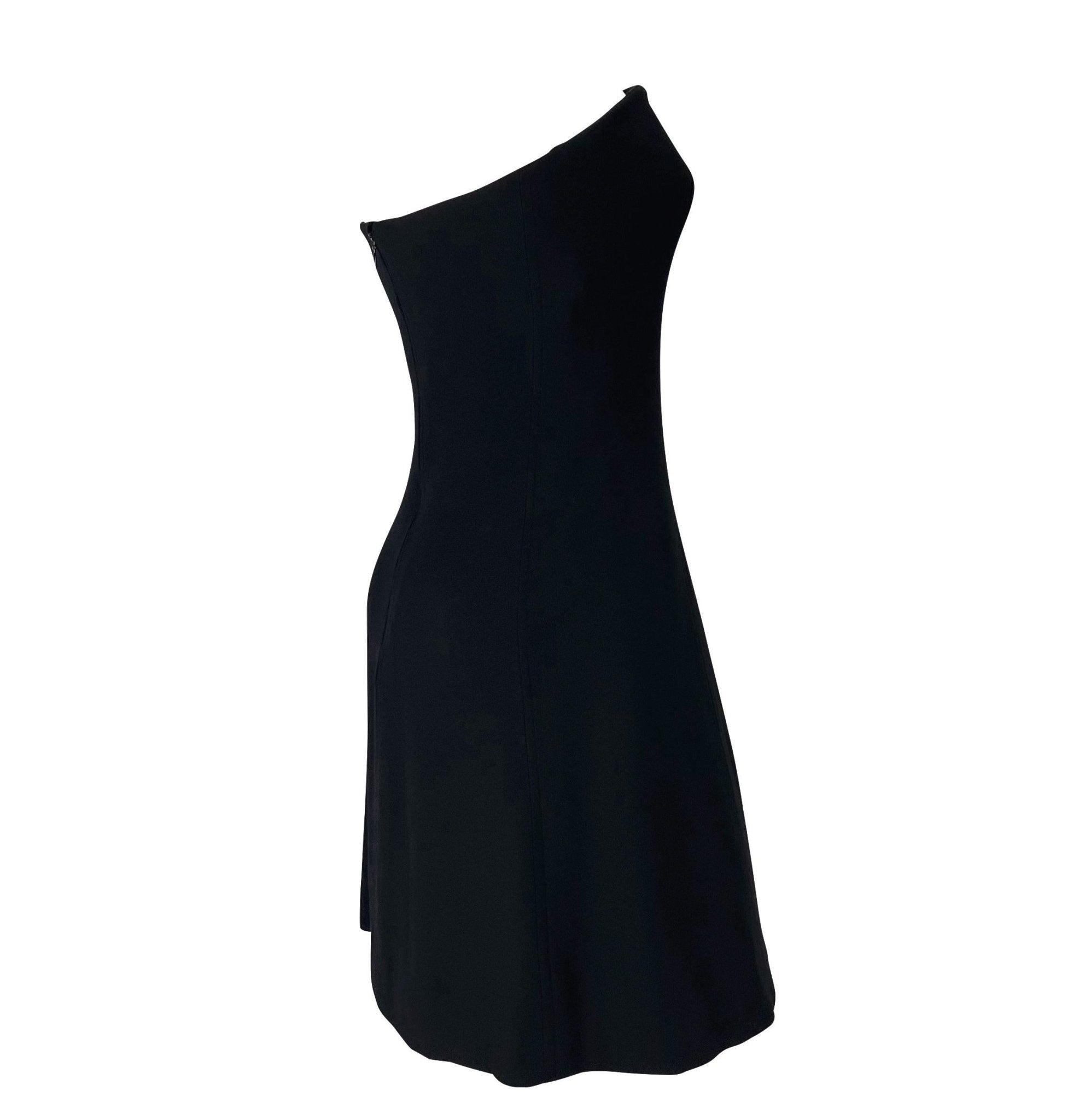 F/W 1994 Gianni Versace Couture Black Wool Corseted Mini Dress - RealList