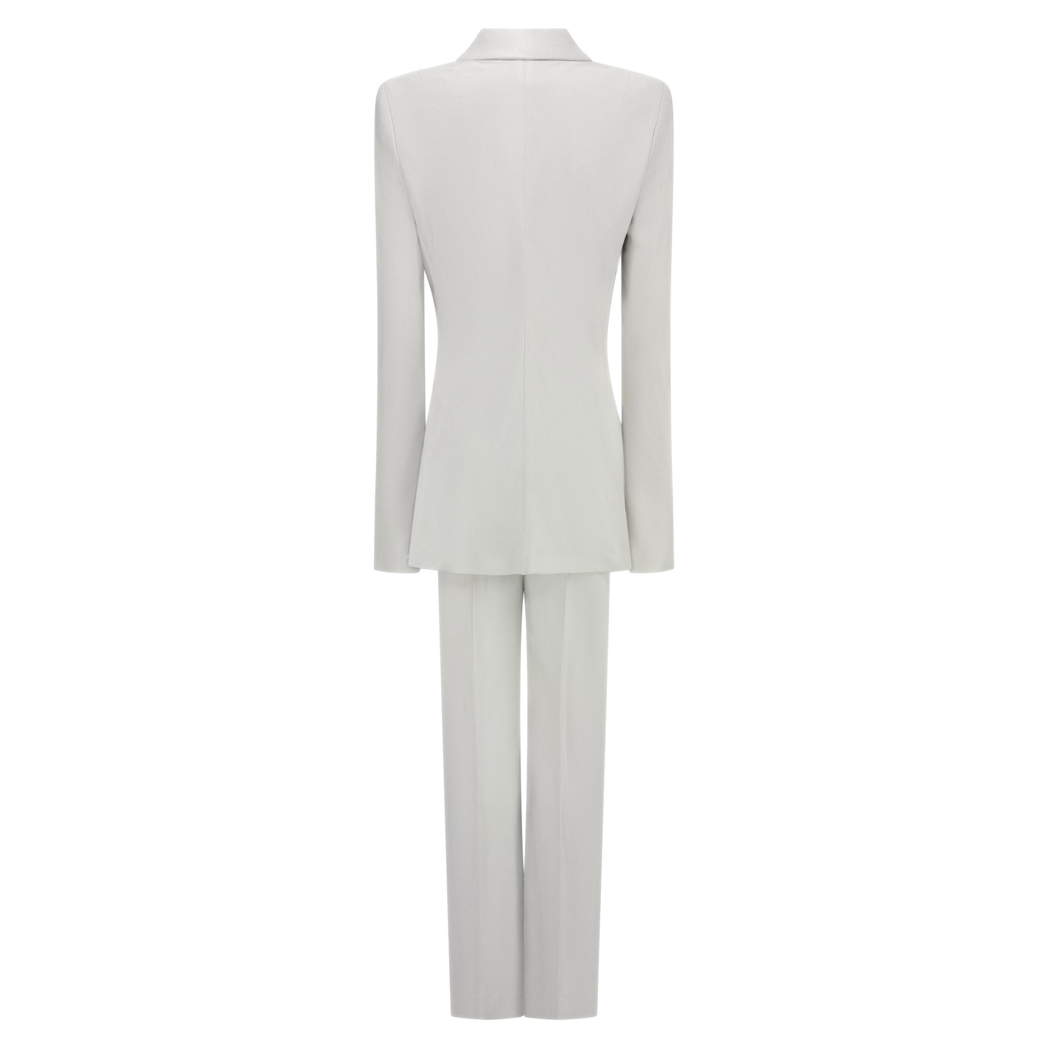 F/W 1994 John Galliano Runway Iceberg Blue Satin Double Breasted Oversized Suit - RealList