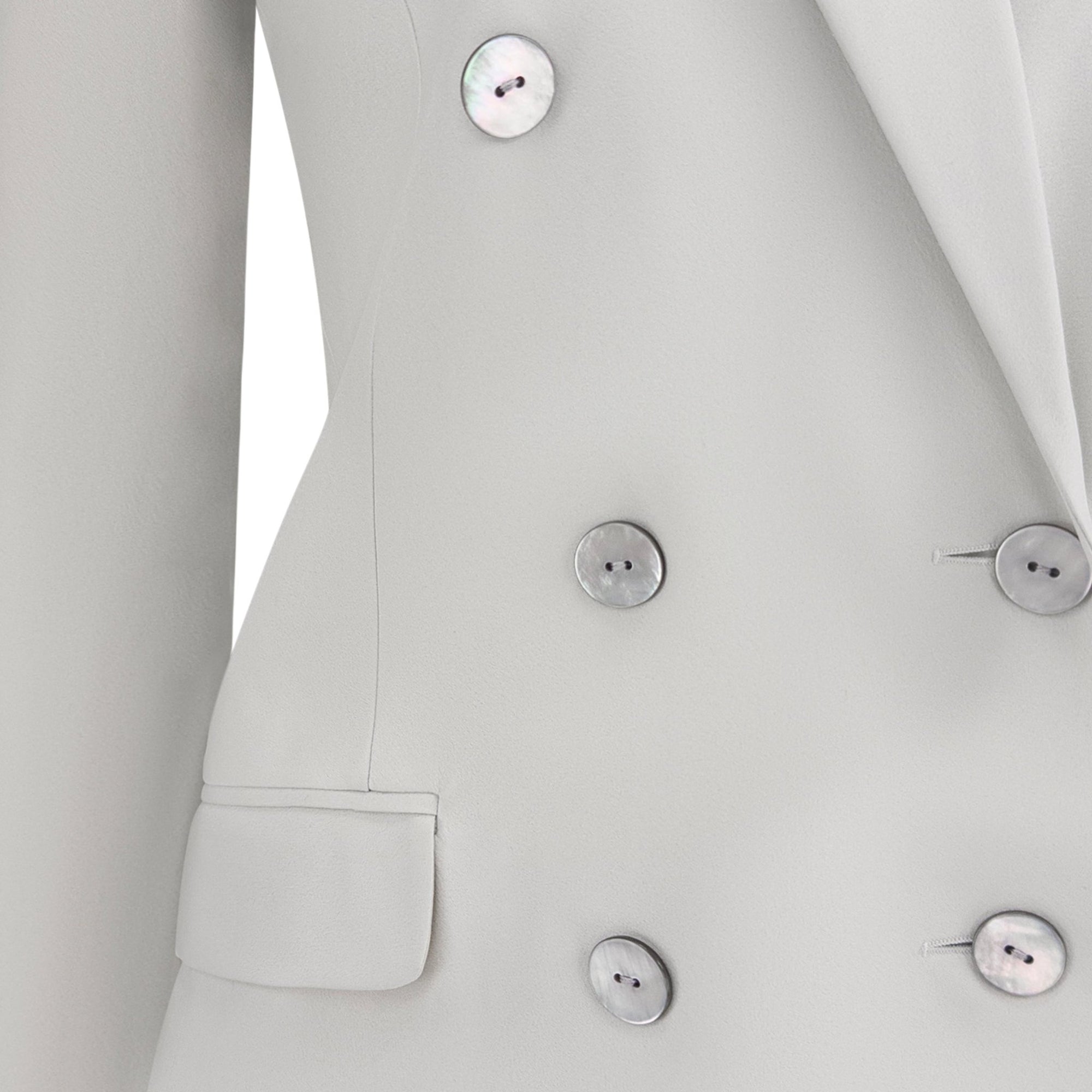 F/W 1994 John Galliano Runway Iceberg Blue Satin Double Breasted Oversized Suit - RealList